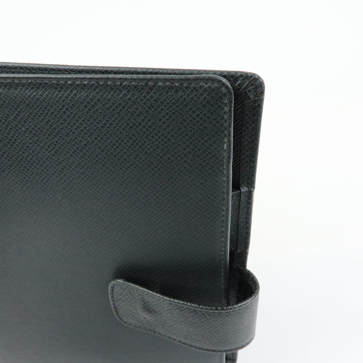 Louis Vuitton Ring Agenda Cover Taiga Leather Gray Leather Briefcase Bag (Pre-Owned)