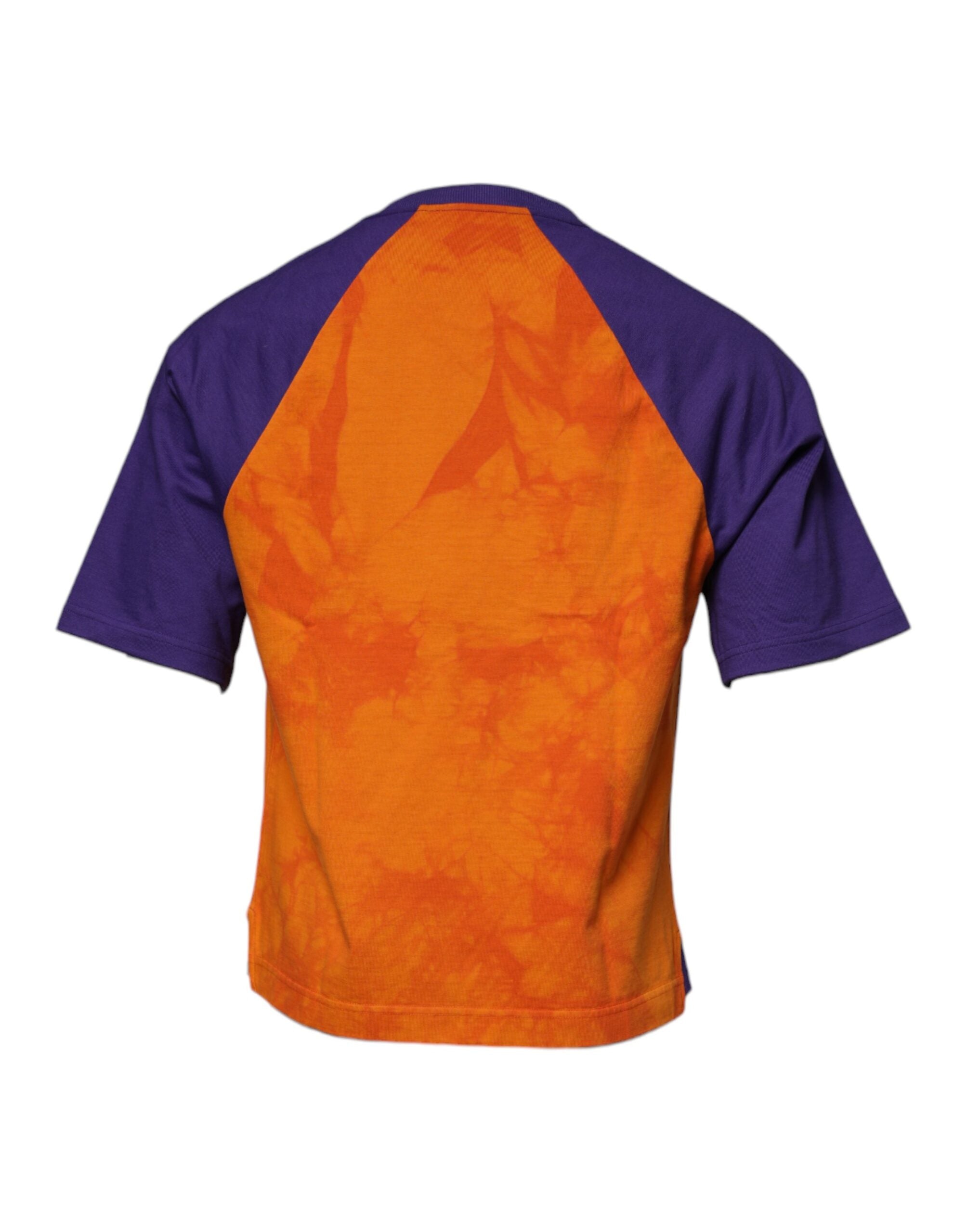 Dolce & Gabbana Orange Purple Graphic Print Short Sleeves Men's T-shirt
