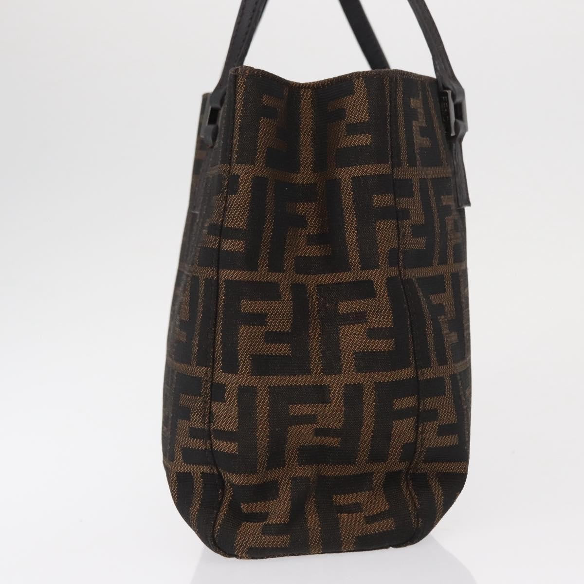 Fendi Vintage Open Tote Zucca Canvas Brown Canvas Tote Bag Bag (Pre-Owned)