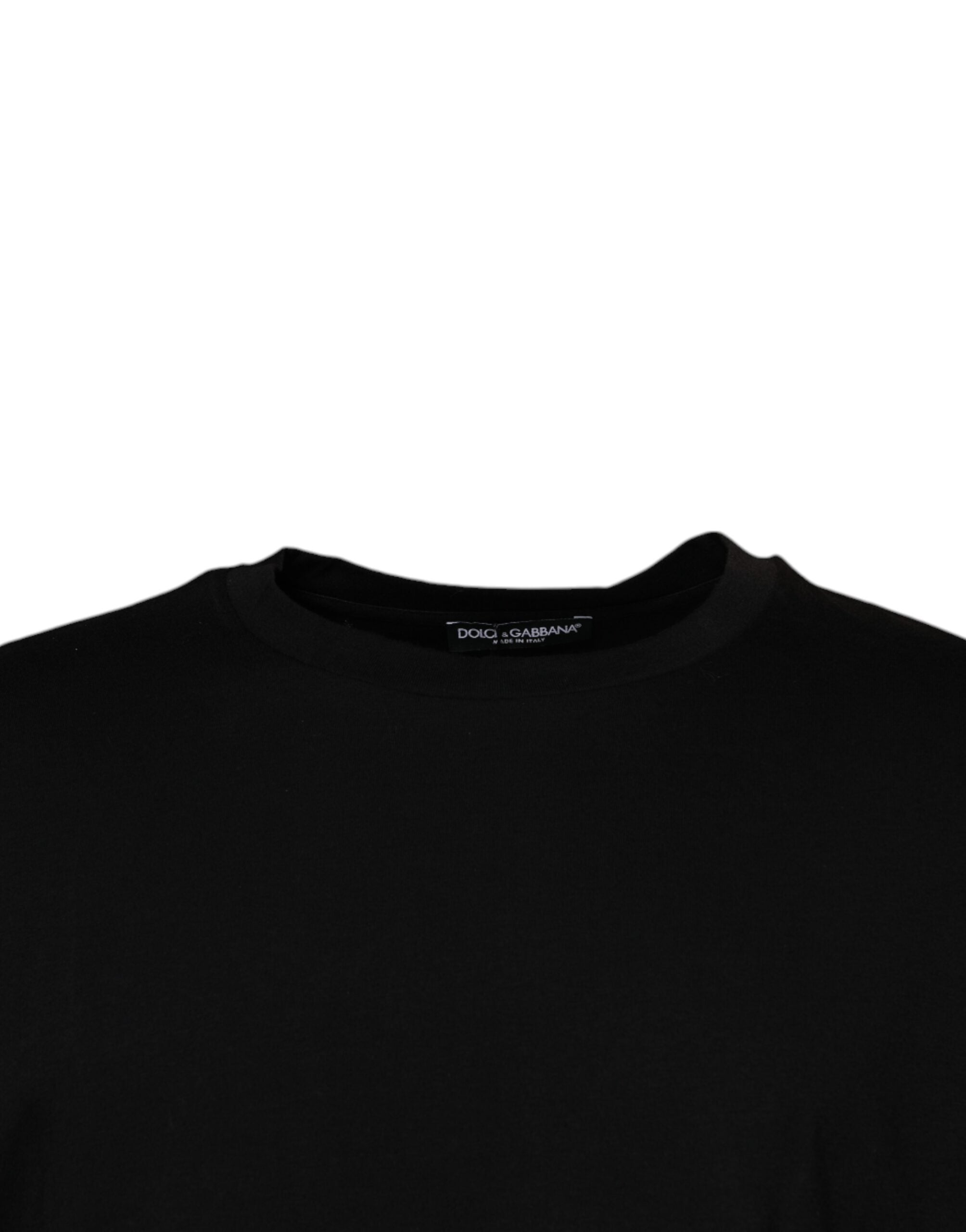 Dolce & Gabbana Black Crew Neck Short Sleeve Men's T-shirt