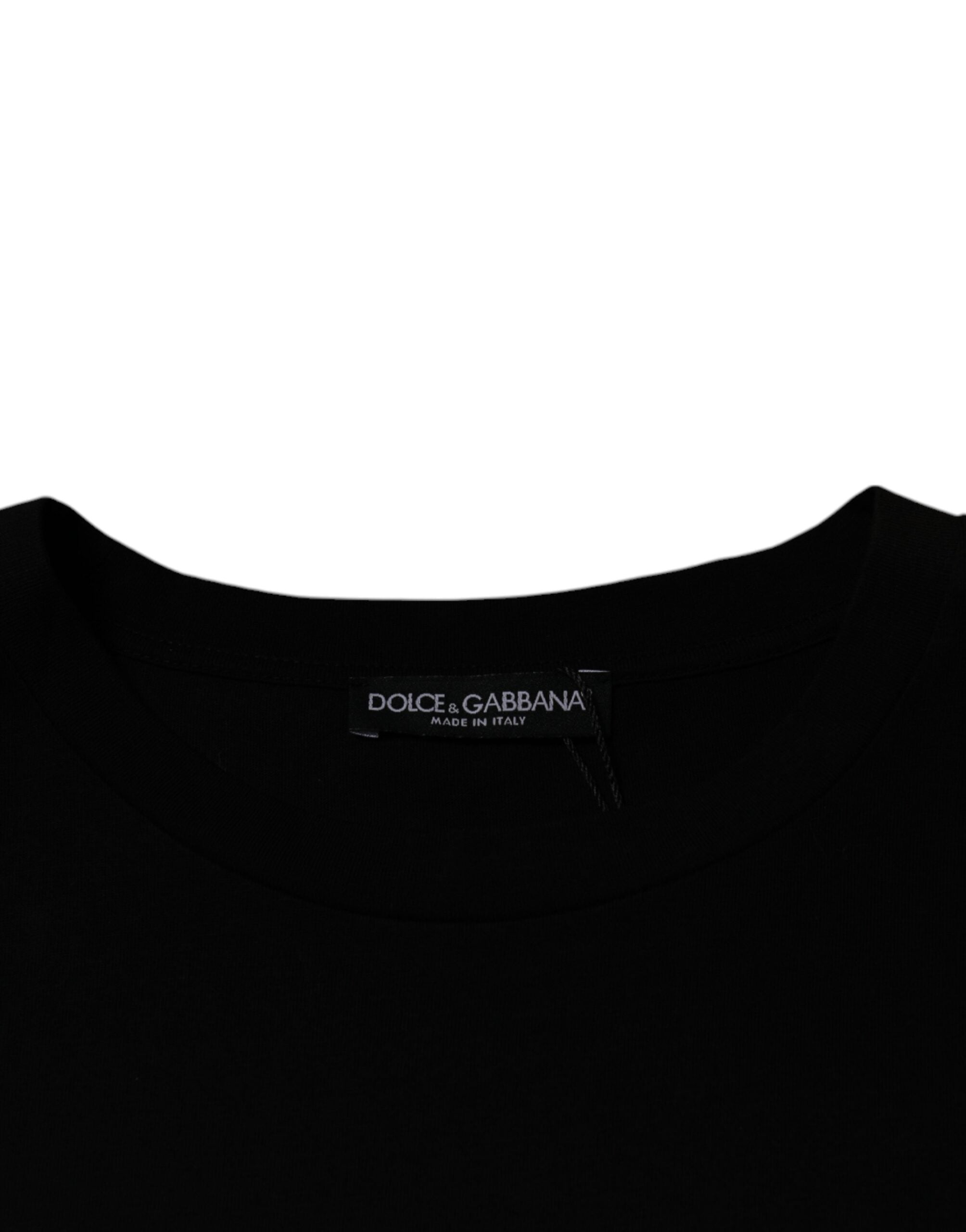 Dolce & Gabbana Black Crew Neck Short Sleeve Men's T-shirt