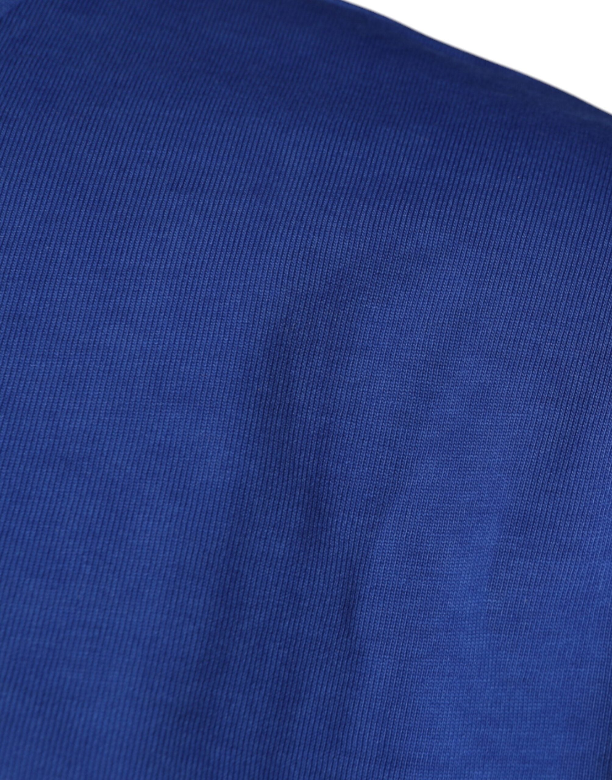 Dolce & Gabbana Blue Graphic Print Cotton Crew Neck Men's T-shirt