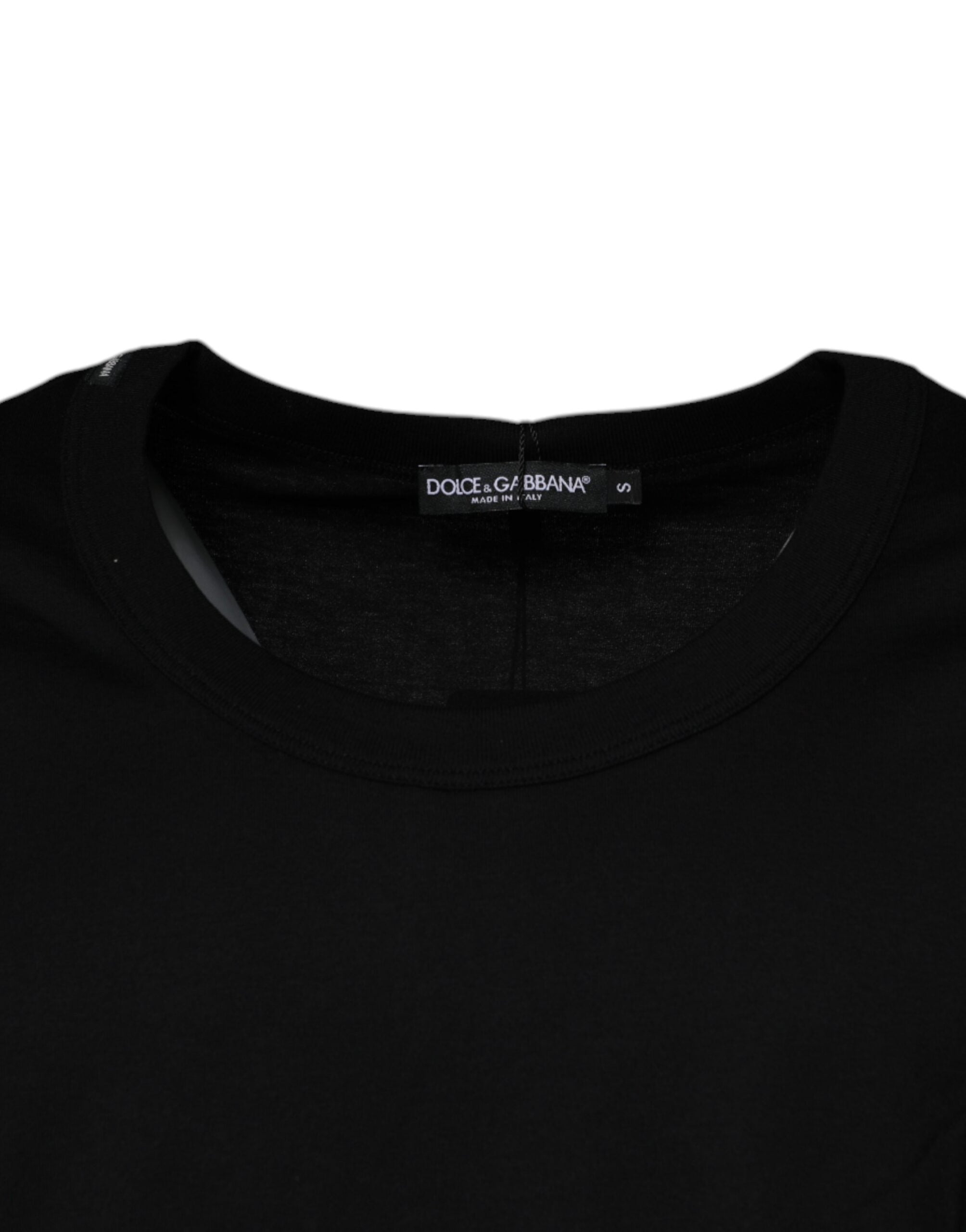 Dolce & Gabbana Black Cotton Round Neck Sleeveless Men's T-shirt