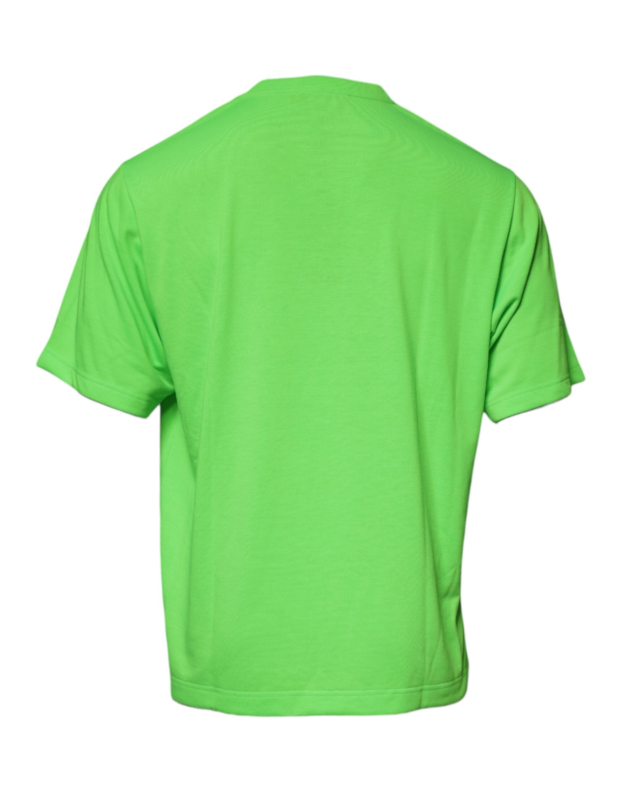 Dolce & Gabbana Green DG Logo Cotton Crew Neck Men's T-shirt