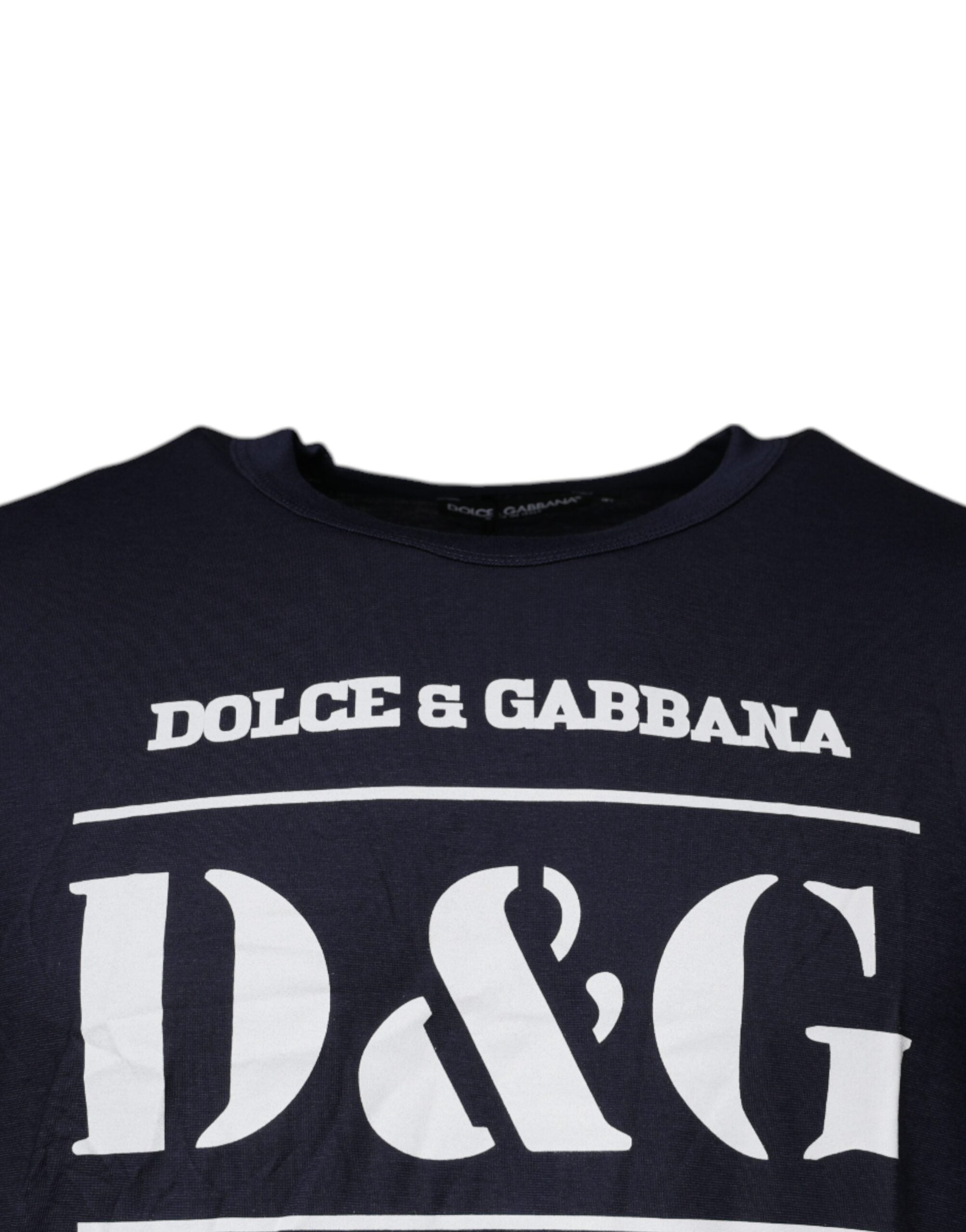 Dolce & Gabbana Blue D&G King Of Love Cotton Crew Neck Men's T-shirt