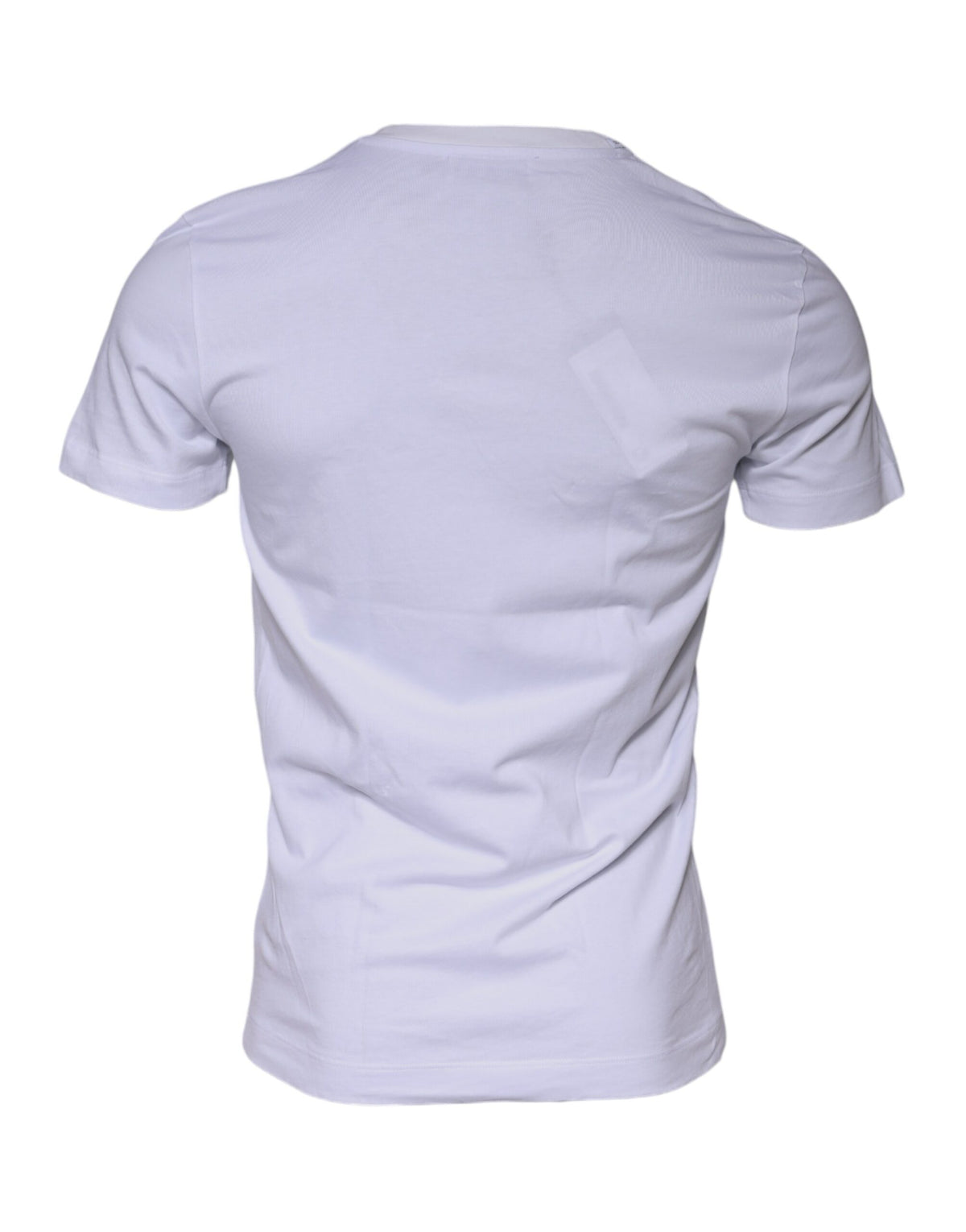 Dolce & Gabbana White DG Logo Cotton Crew Neck Men's T-shirt (Pre-Owned)