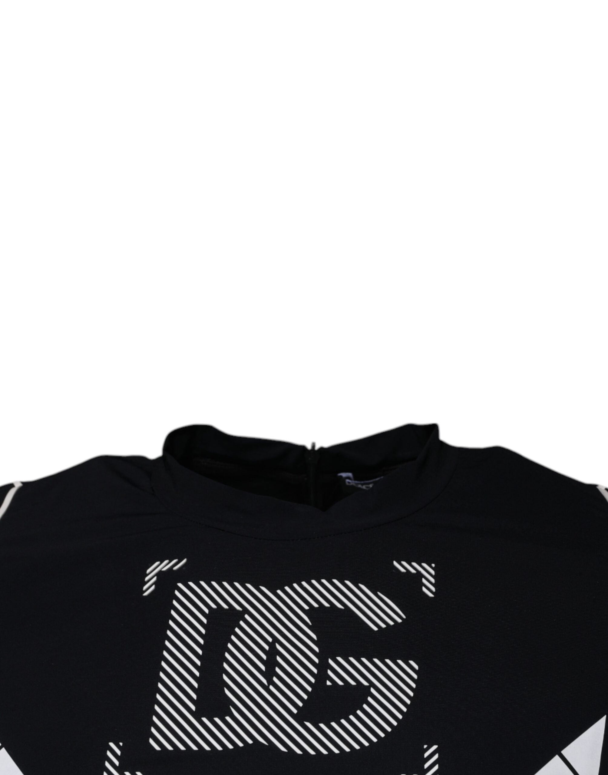 Dolce & Gabbana Black Graphic Print Nylon Crew Neck Men's T-shirt (Pre-Owned)