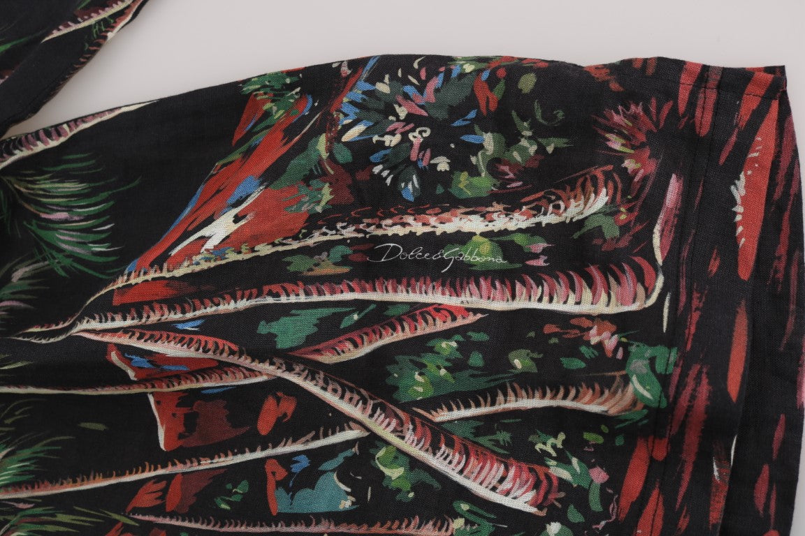 Dolce & Gabbana Black Volcano Sicily Short Sleeve Men's T-Shirt
