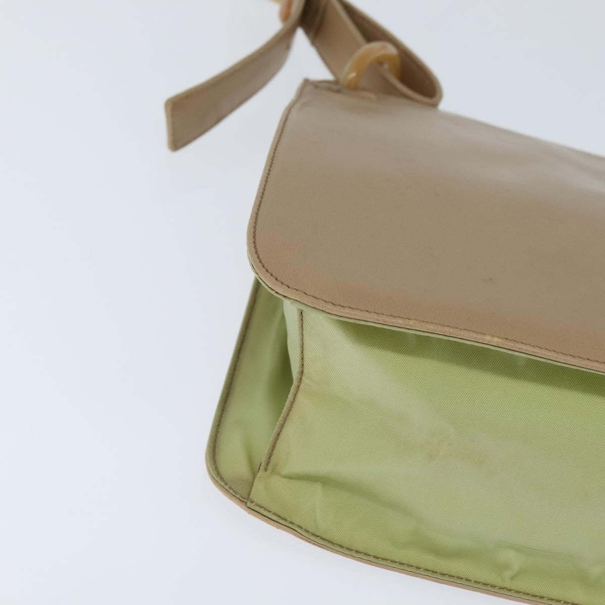 Prada Vintage Leather Beige Leather Shoulder Bag Bag (Pre-Owned)
