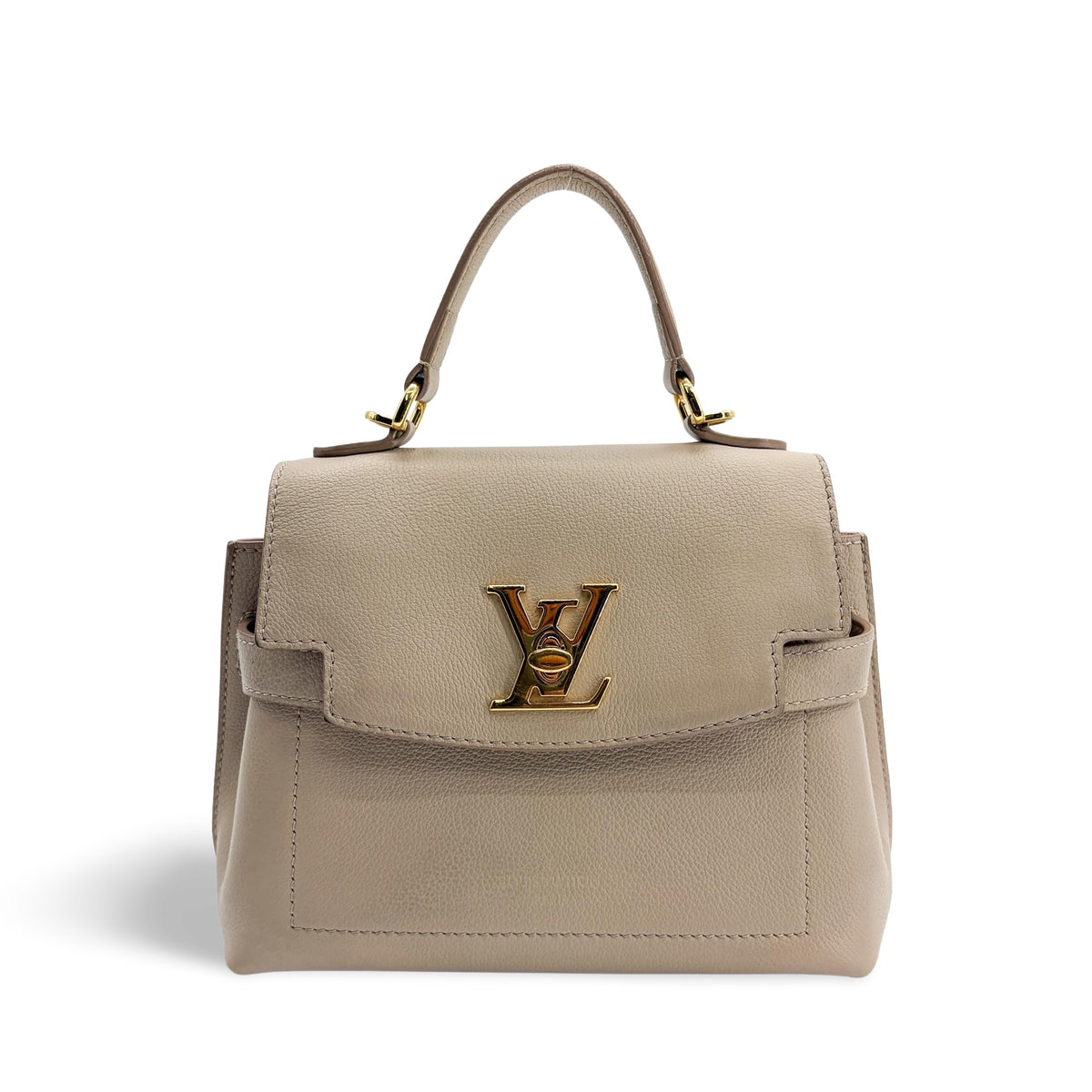 Louis Vuitton Lockme Ever Leather Beige Leather Handbag (Pre-Owned)
