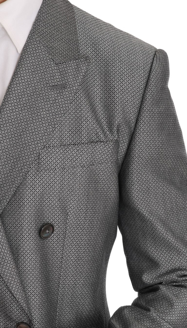 Dolce & Gabbana Black Stretch Crystal Bee Slim Fit Men's Suit