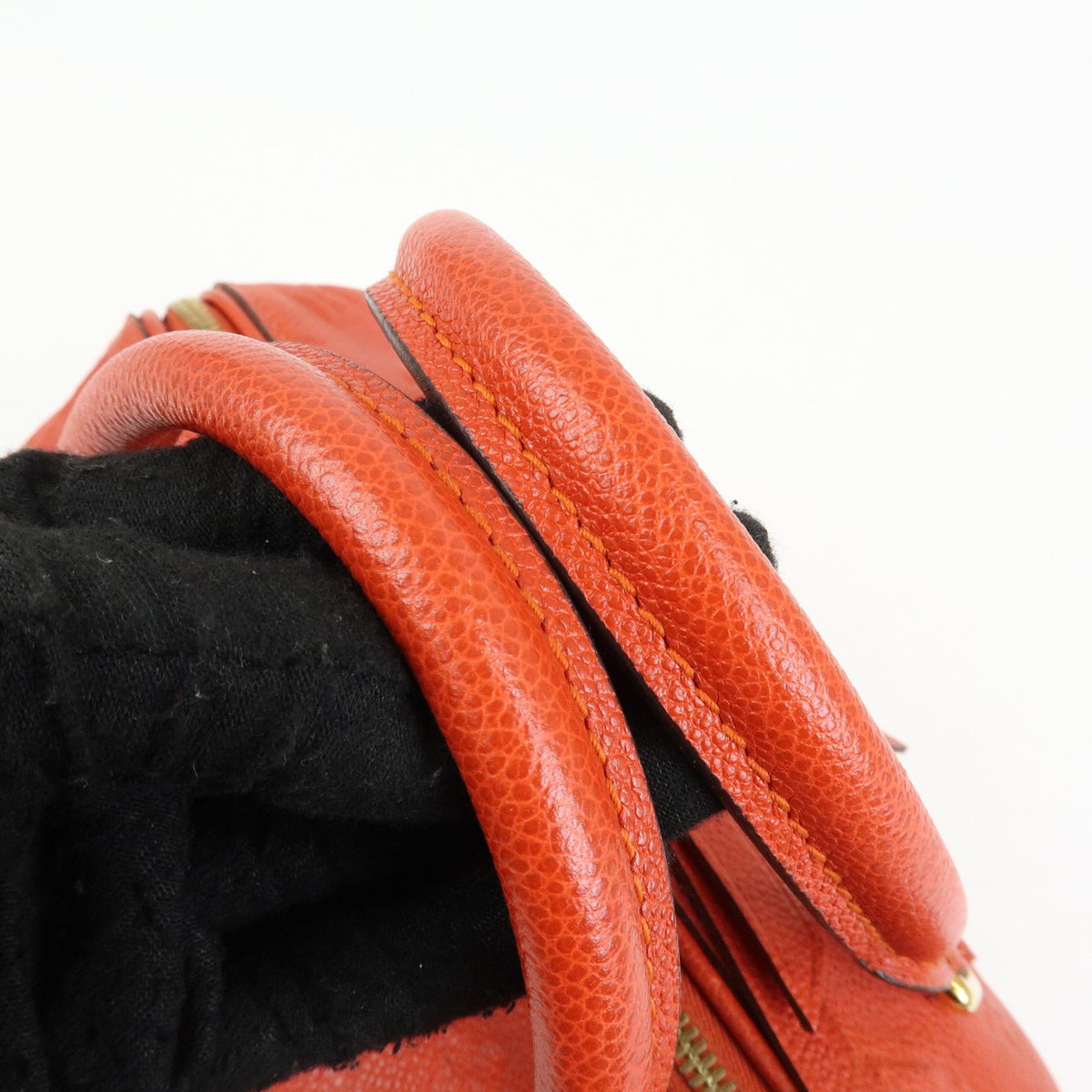 Louis Vuitton Speedy Bandouliere Monogram Empreinte Leather Orange Leather Handbag (Pre-Owned)
