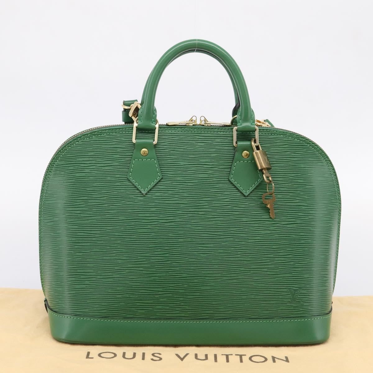 Louis Vuitton Alma Epi Leather Green Leather Handbag (Pre-Owned)