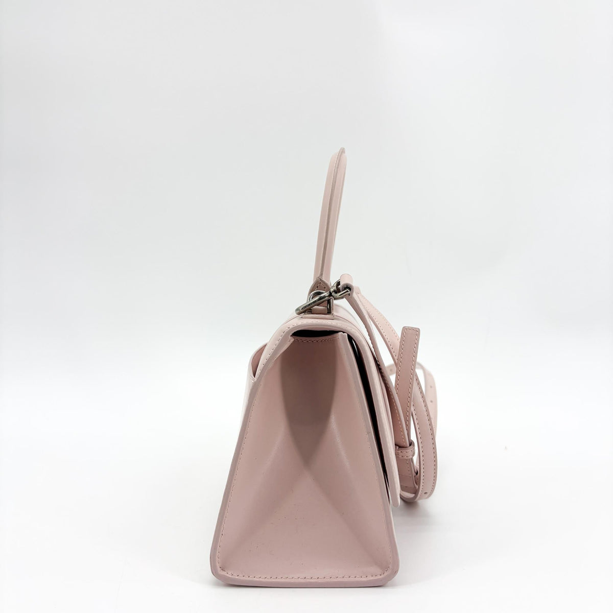 Balenciaga Hourglass Top Handle Leather Pink Leather Handbag (Pre-Owned)