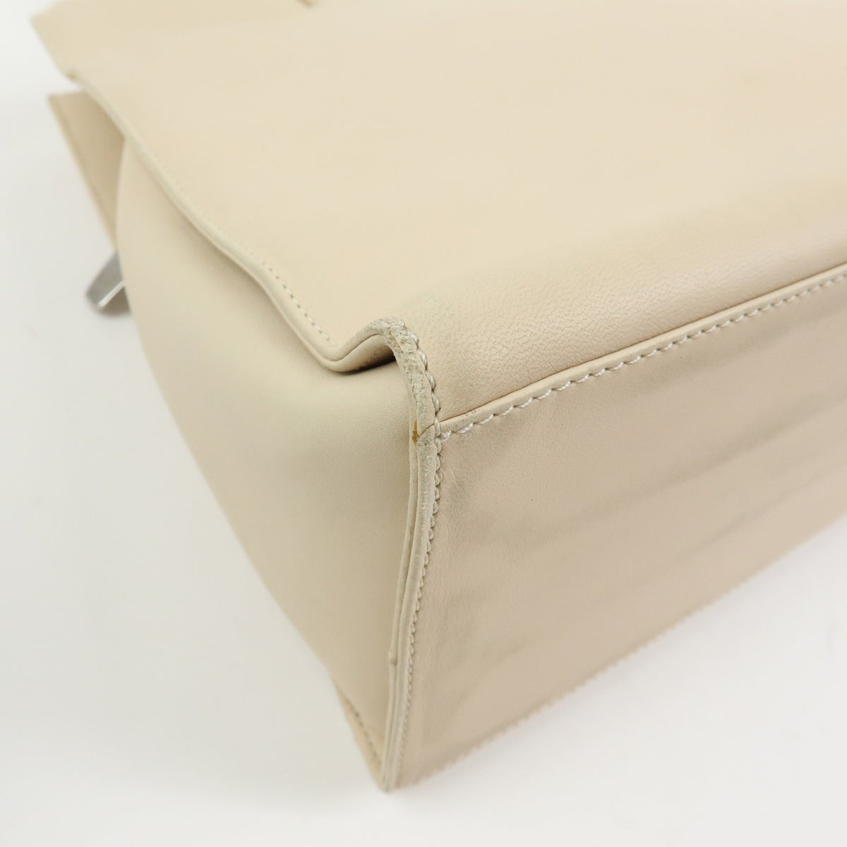 Loewe Anagram Leather Beige Leather Tote Bag Bag (Pre-Owned)