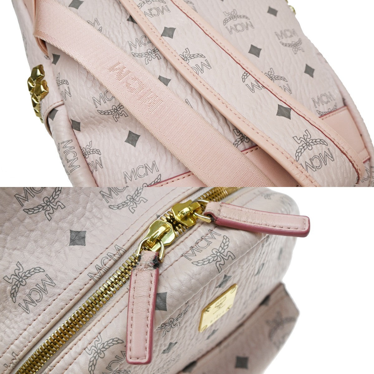 MCM Vintage Vicetos Leather Pink Leather Shoulder Bag Bag (Pre-Owned)