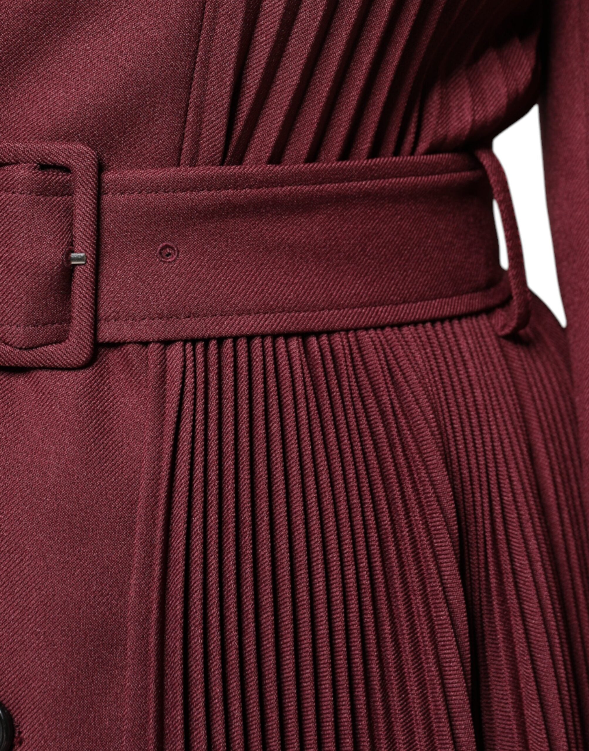 Philosophy Maroon Belted Button Down Women's Dress (Pre-Owned)