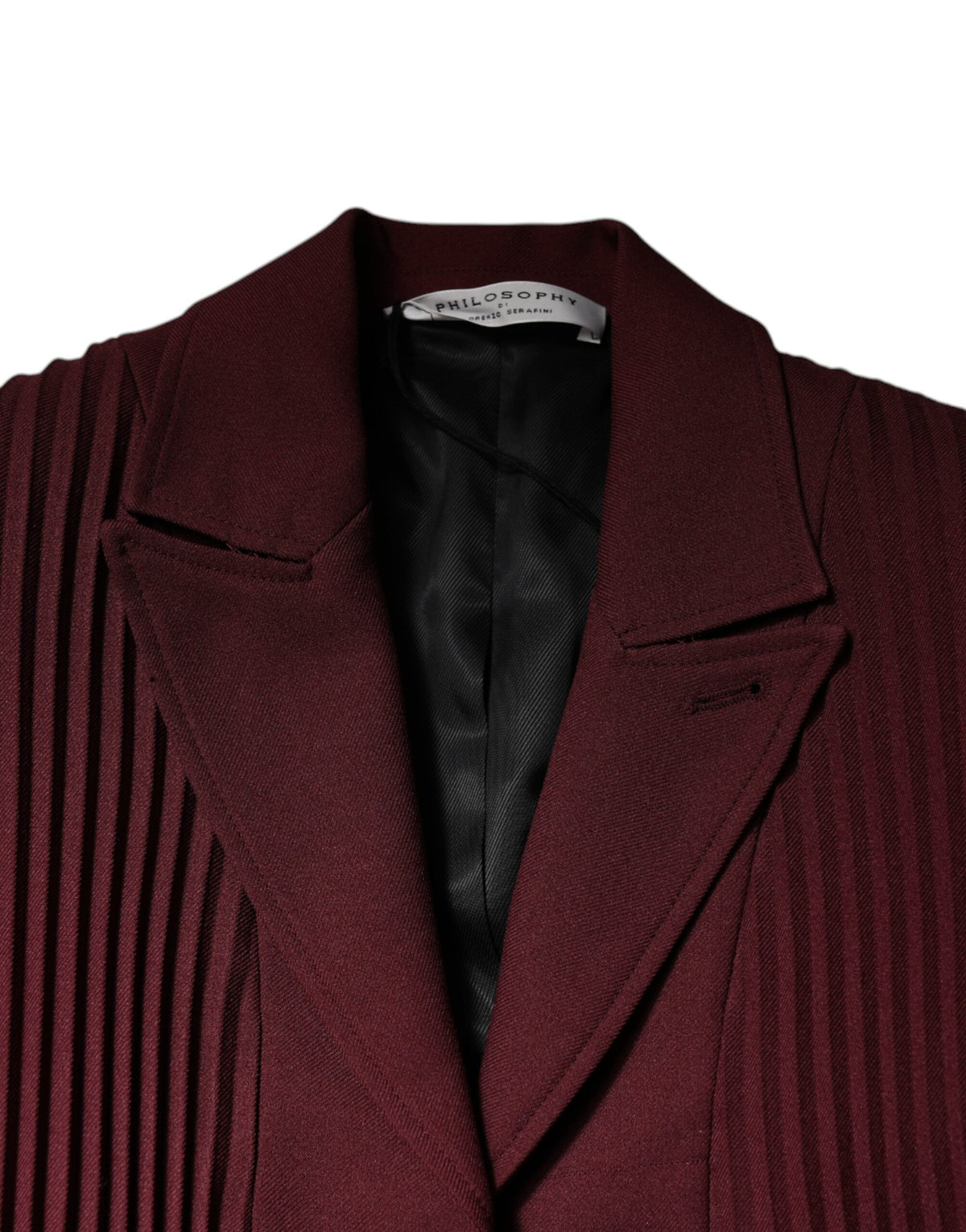 Philosophy Maroon Belted Button Down Women's Dress (Pre-Owned)