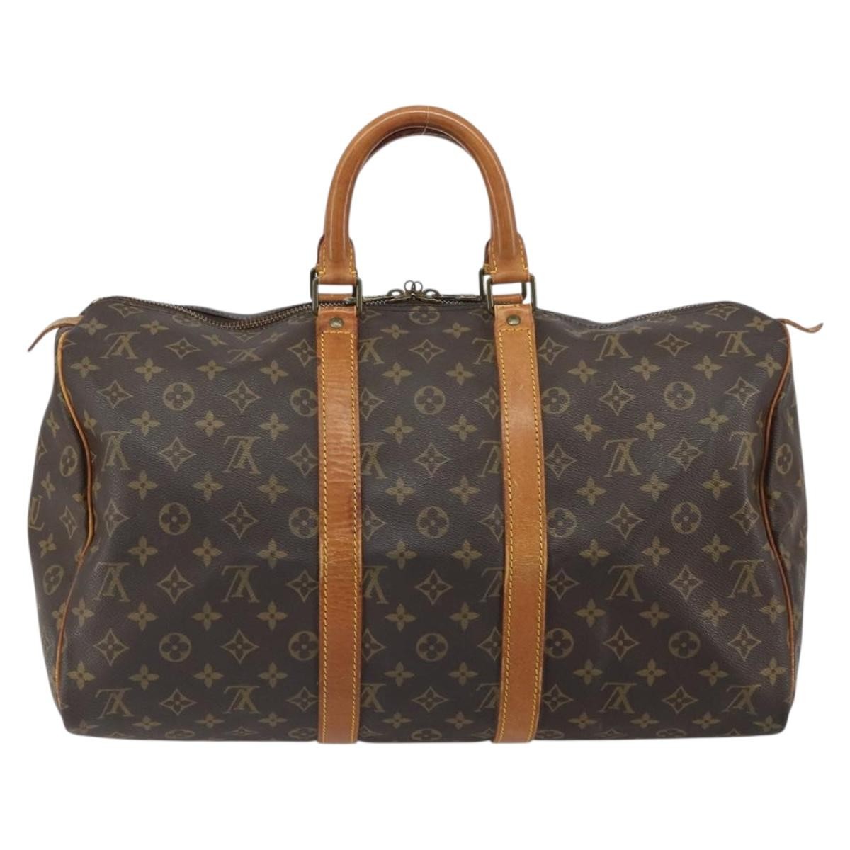 Louis Vuitton Keepall Monogram Canvas Brown Canvas Travel Bag Bag (Pre-Owned)