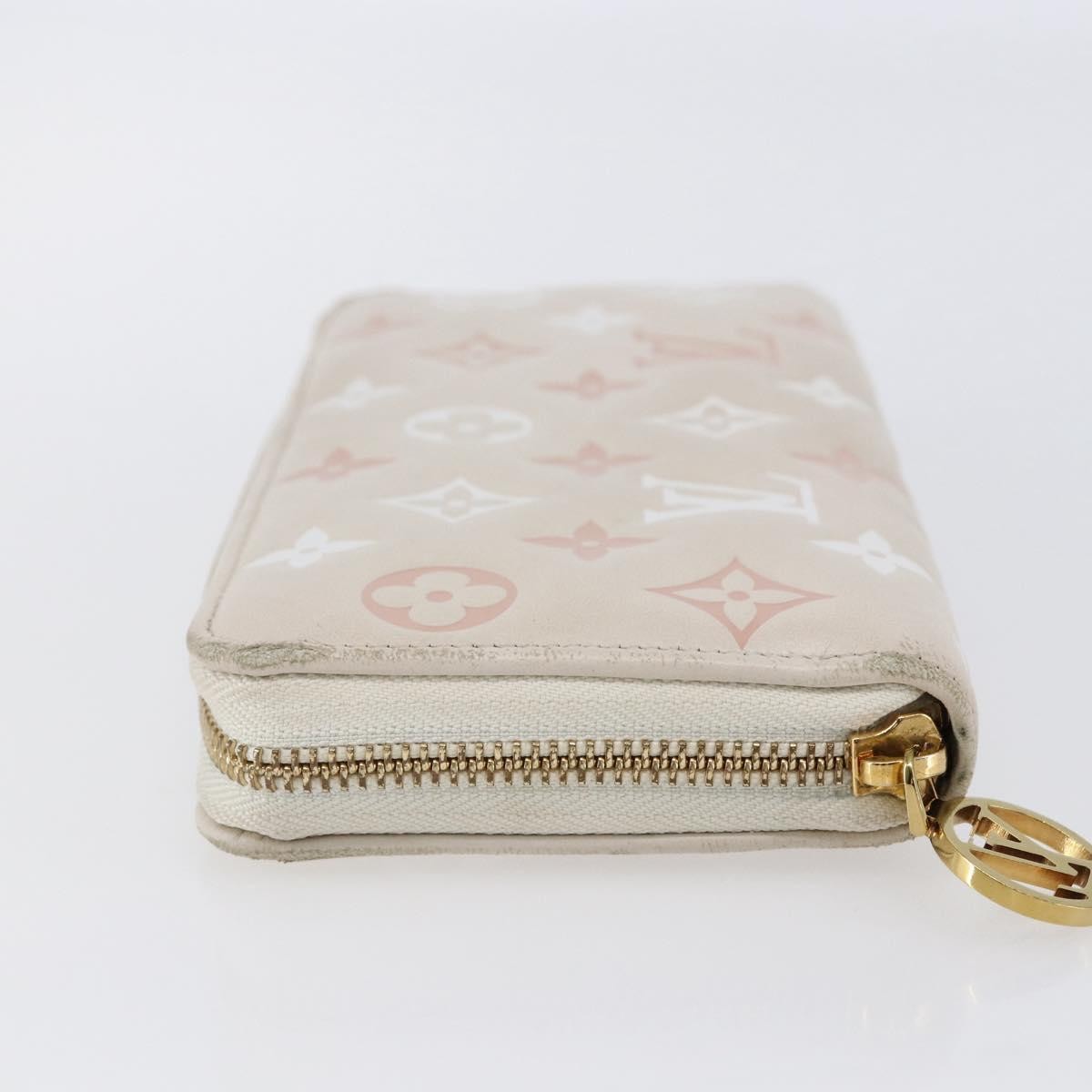 Louis Vuitton Coussin Zippy Monogram Embossed Lambskin Pink Canvas Wallets Accessory (Pre-Owned)