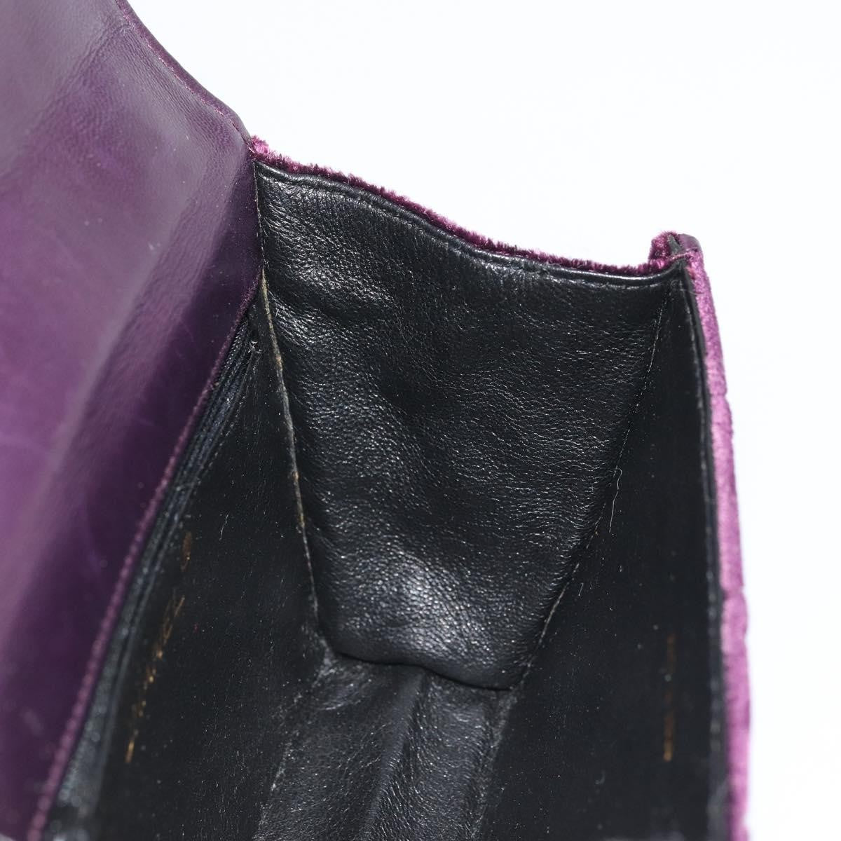 Chanel Wallet On Chain Quilted Velvet Purple Velvet Handbag (Pre-Owned)