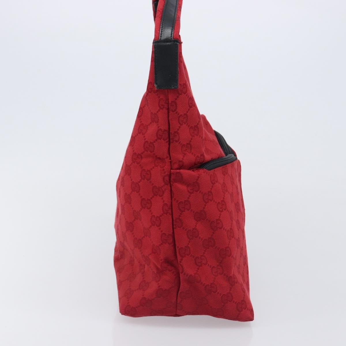 Gucci Double Pocket Zip Hobo Gg Canvas Red Canvas Shoulder Bag Bag (Pre-Owned)