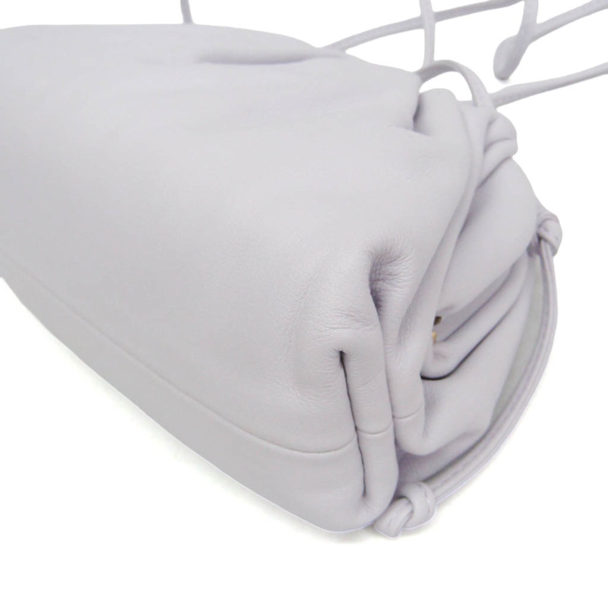 Bottega Veneta The Pouch Coin Purse Leather White Leather Clutche & Pouche Bag (Pre-Owned)