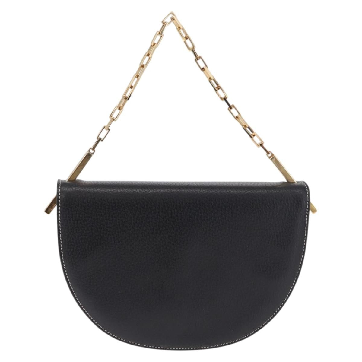 Fendi Shoulder Leather Black Leather Shoulder Bag Bag (Pre-Owned)