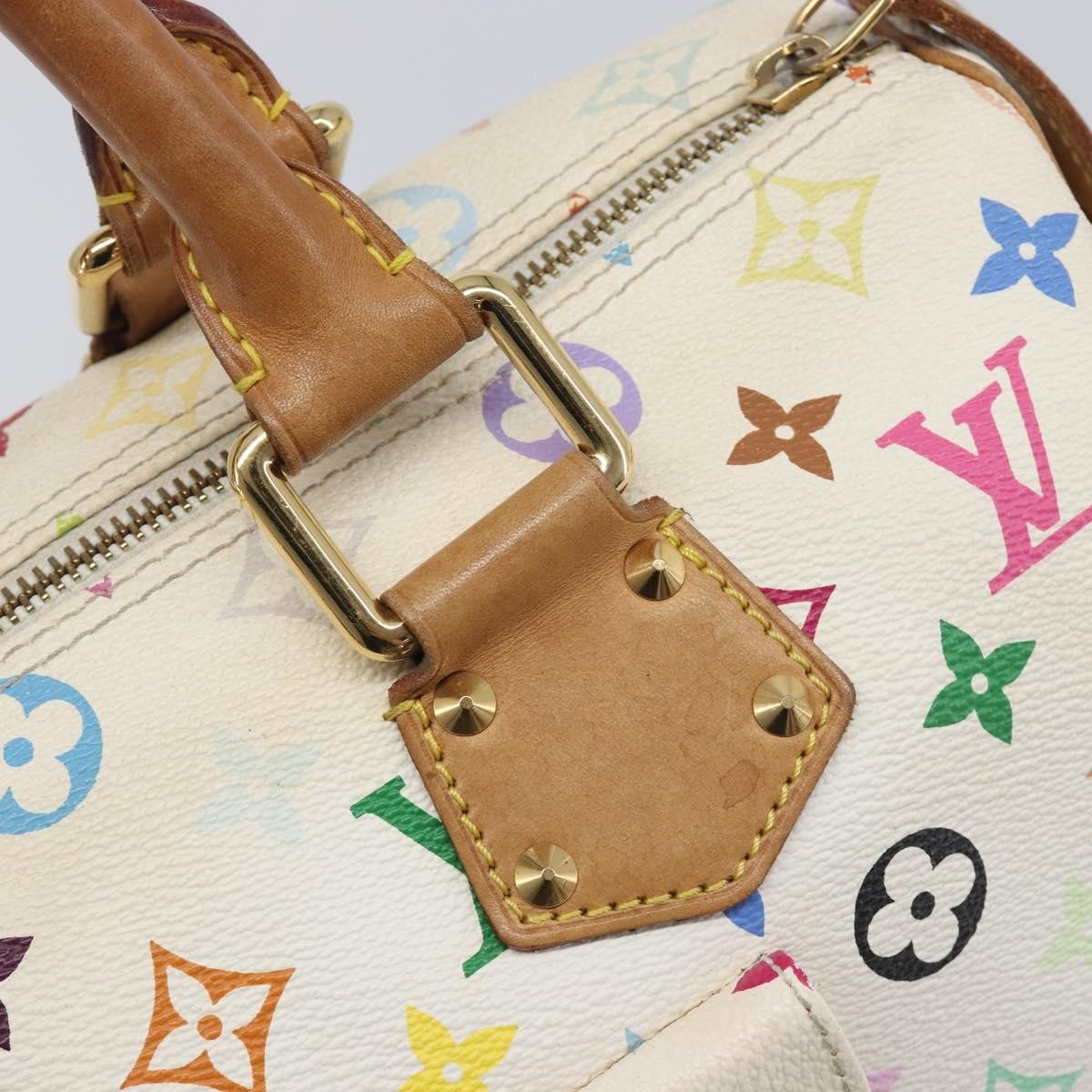 Louis Vuitton X Takashi Murakami Speedy Soft Bandouliere Monogram Multicolor Multicolour Canvas Handbag (Pre-Owned)