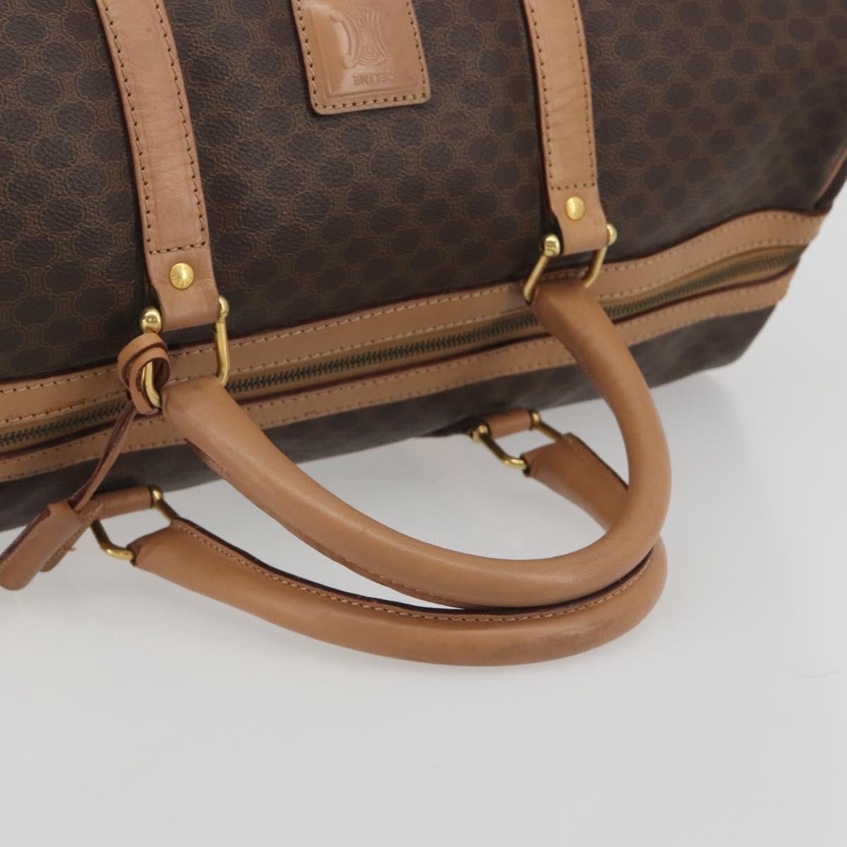 Celine Vintage Toile Triomphe Brown Canvas Travel Bag Bag (Pre-Owned)