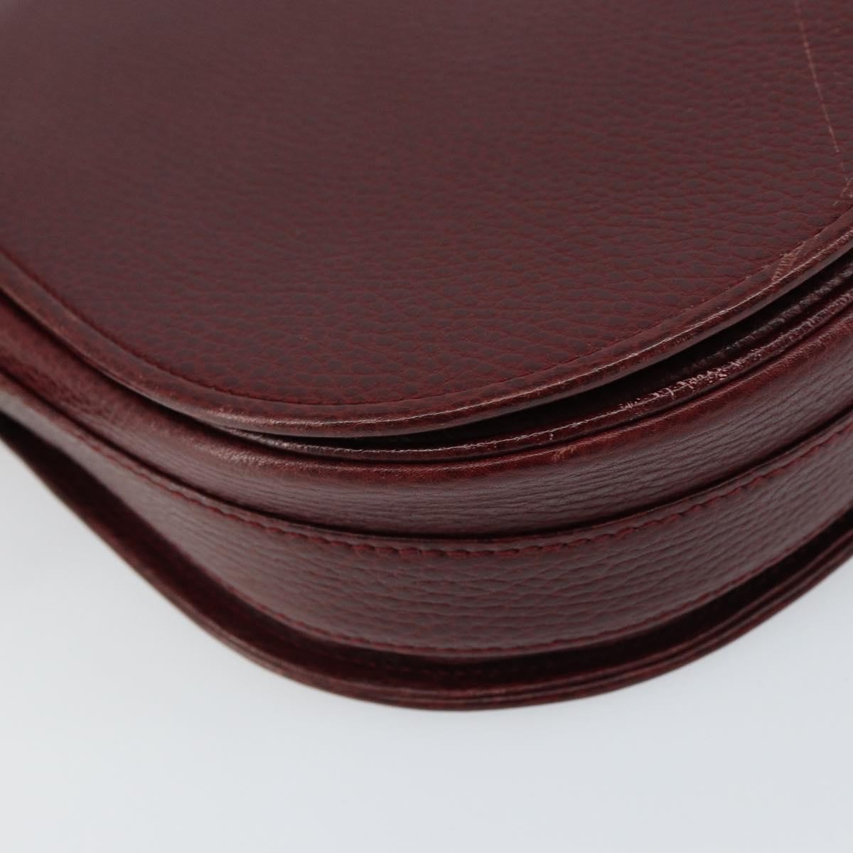 Cartier Must De Cartier Leather Burgundy Leather Shoulder Bag Bag (Pre-Owned)