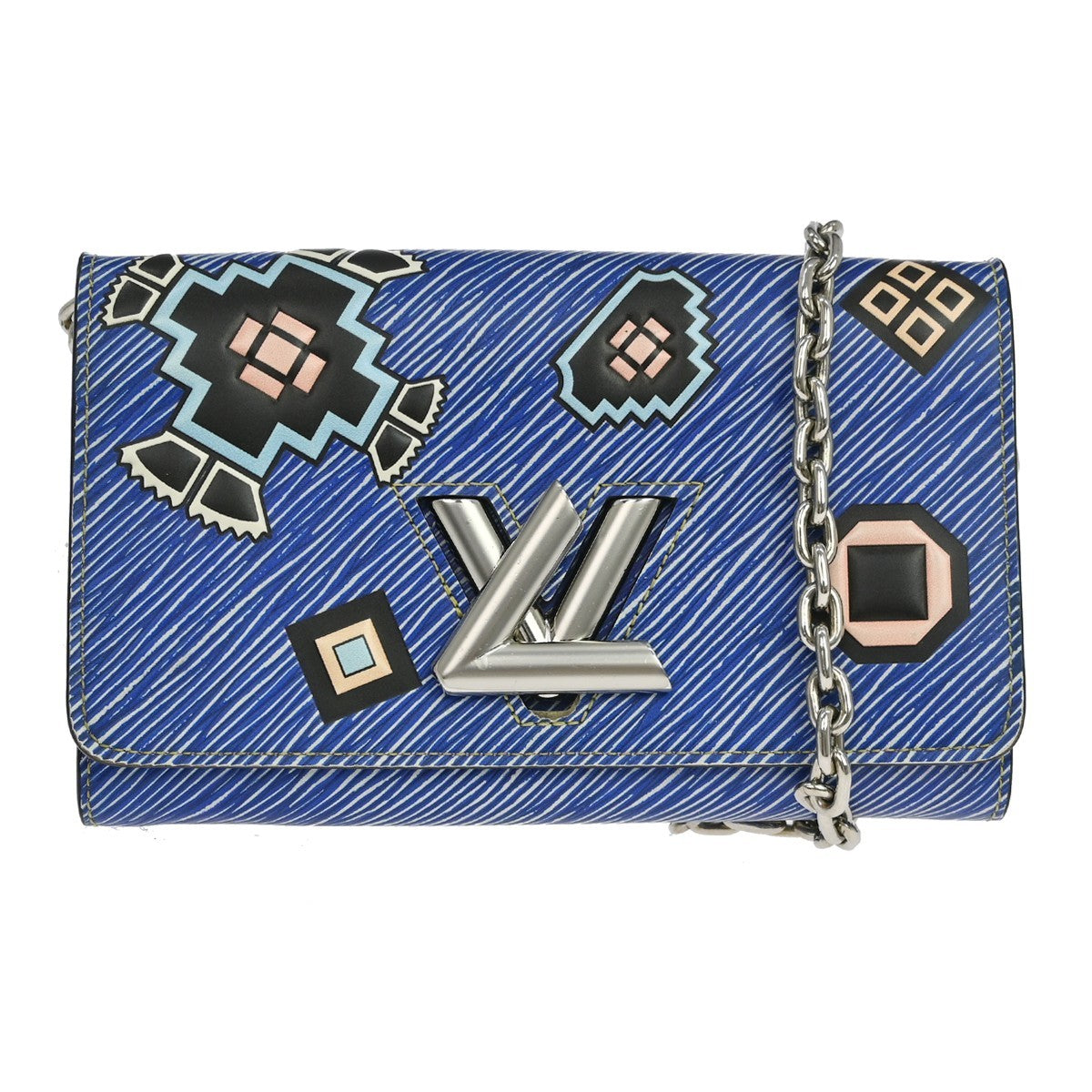 Louis Vuitton Twist Chain Limited Edition Azteque Epi Leather Blue Leather Shoulder Bag Bag (Pre-Owned)