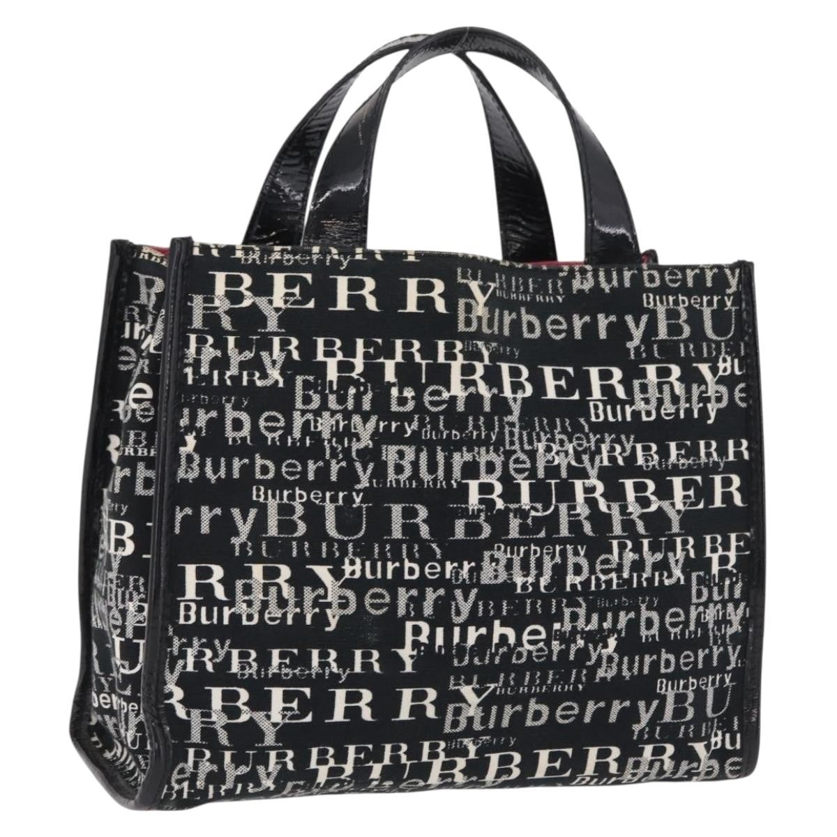 Burberry Logo Trench Nylon Black Canvas Tote Bag Bag (Pre-Owned)