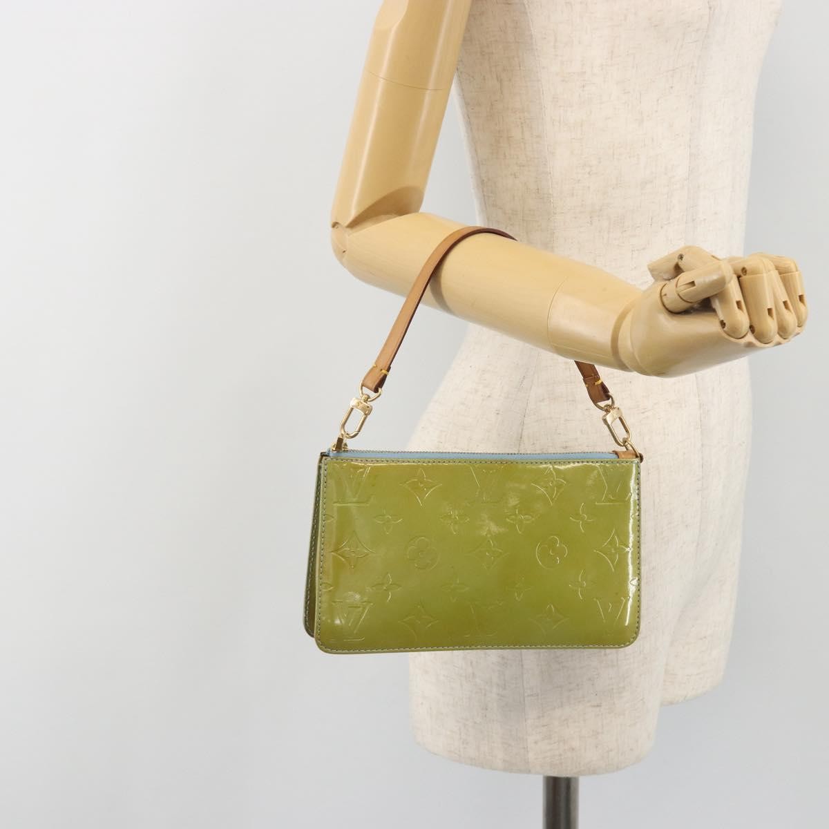 Louis Vuitton Lexington Pochette Monogram Vernis Green Patent_Leather Clutche & Pouche Bag (Pre-Owned)
