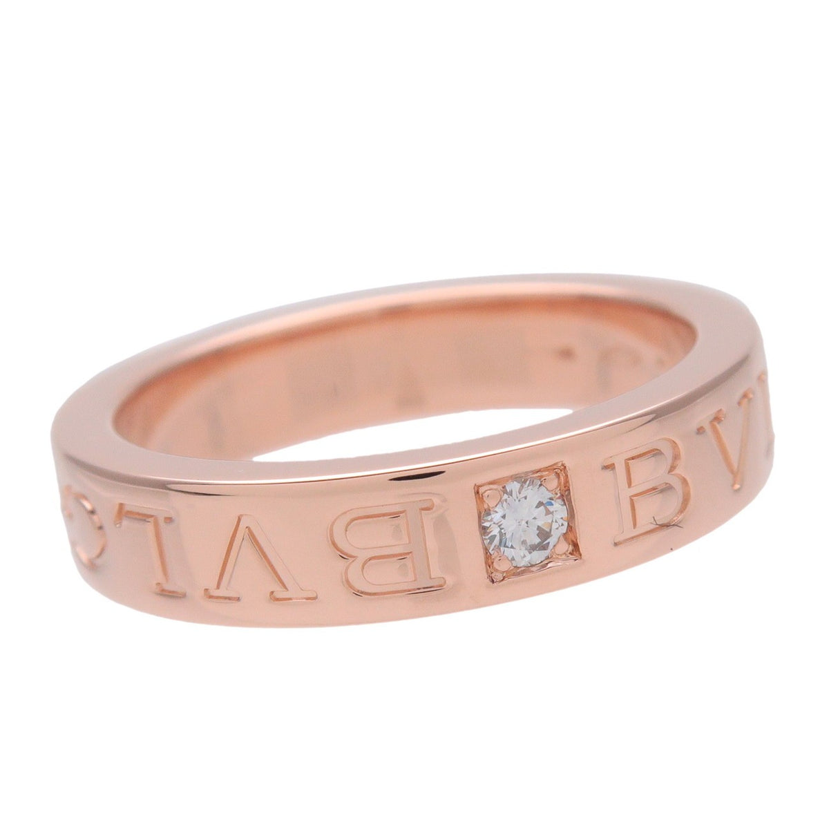 Bvlgari B.Zero1 Essential Logo Band 18K Rose Gold Gold Rose_Gold Ring Jewelry (Pre-Owned)