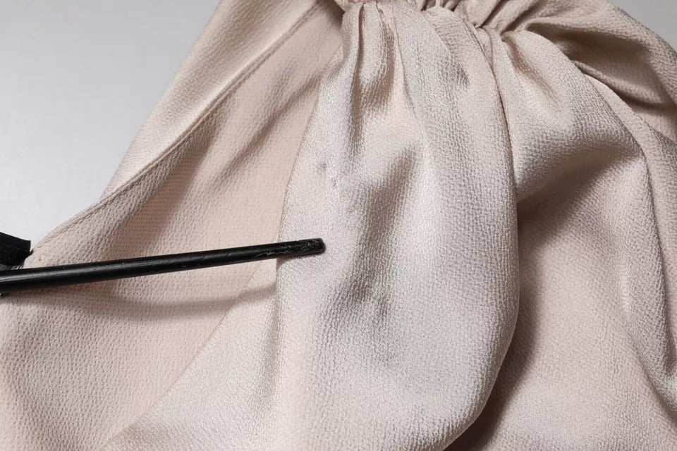 Christian Pellizzari Beige One Shoulder Asymmetric Drape Women's Dress (Pre-Owned)