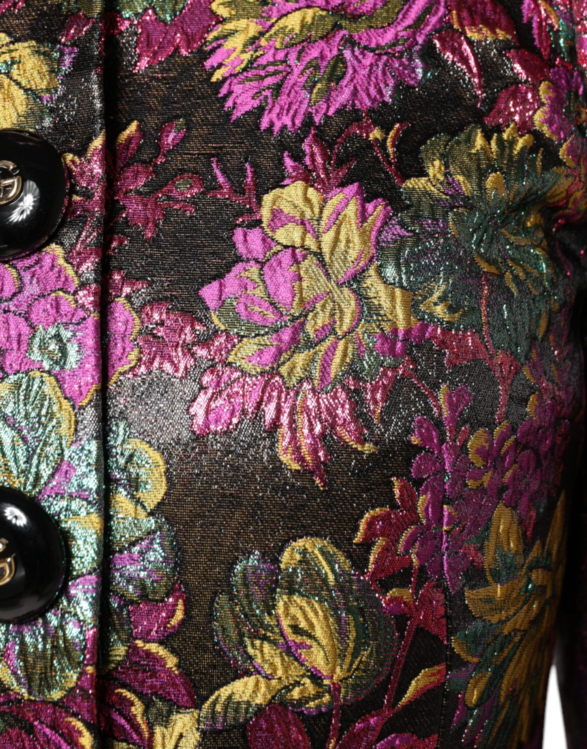 Dolce & Gabbana Multicolor Floral Jacquard Cropped Women's Jacket