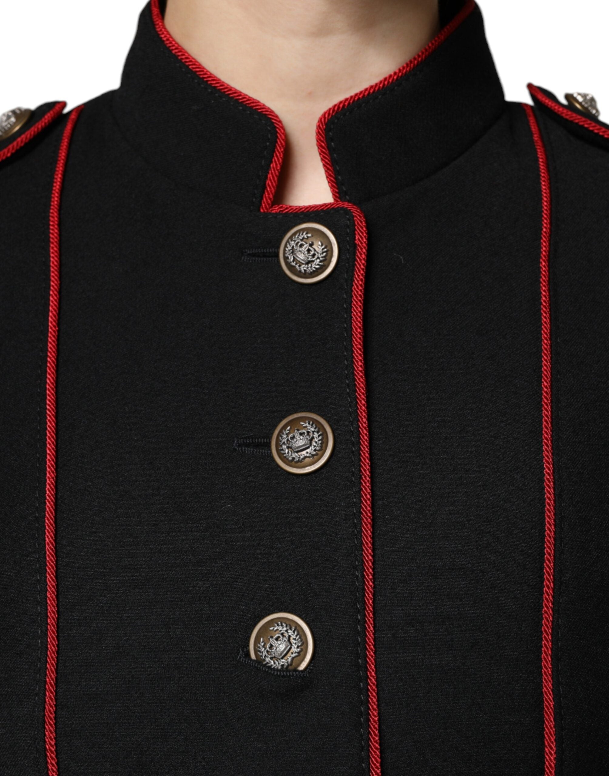 Dolce & Gabbana Black Single Breasted Trench Coat Women's Jacket