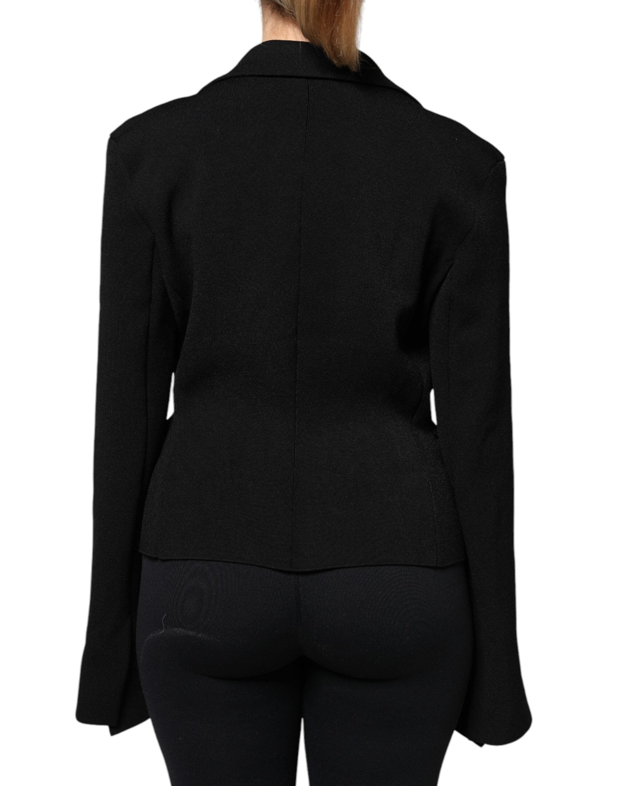 Dolce & Gabbana Black Viscose Single Breasted Blazer Women's Jacket