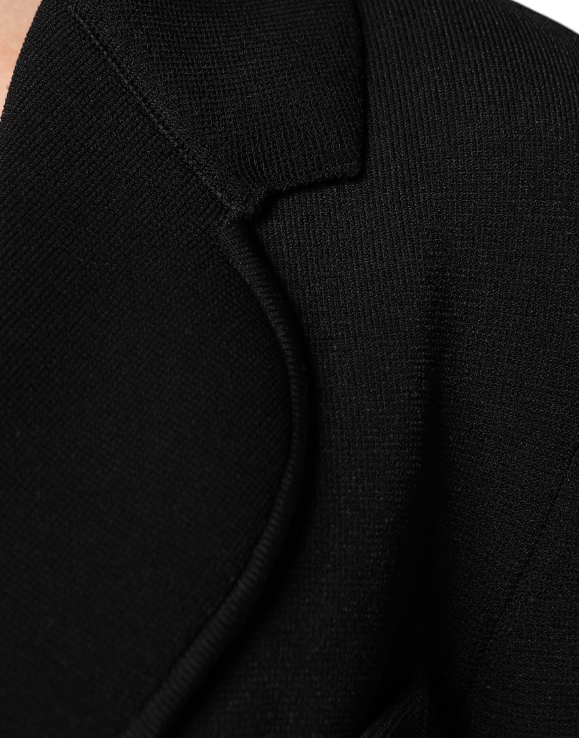 Dolce & Gabbana Black Viscose Single Breasted Blazer Women's Jacket