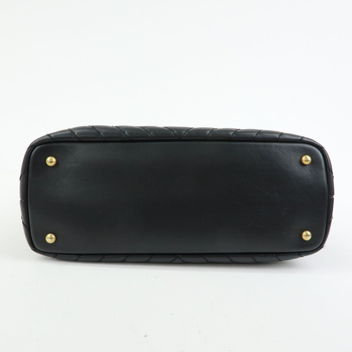 Chanel V Stitch Leather Black Calfskin Handbag (Pre-Owned)