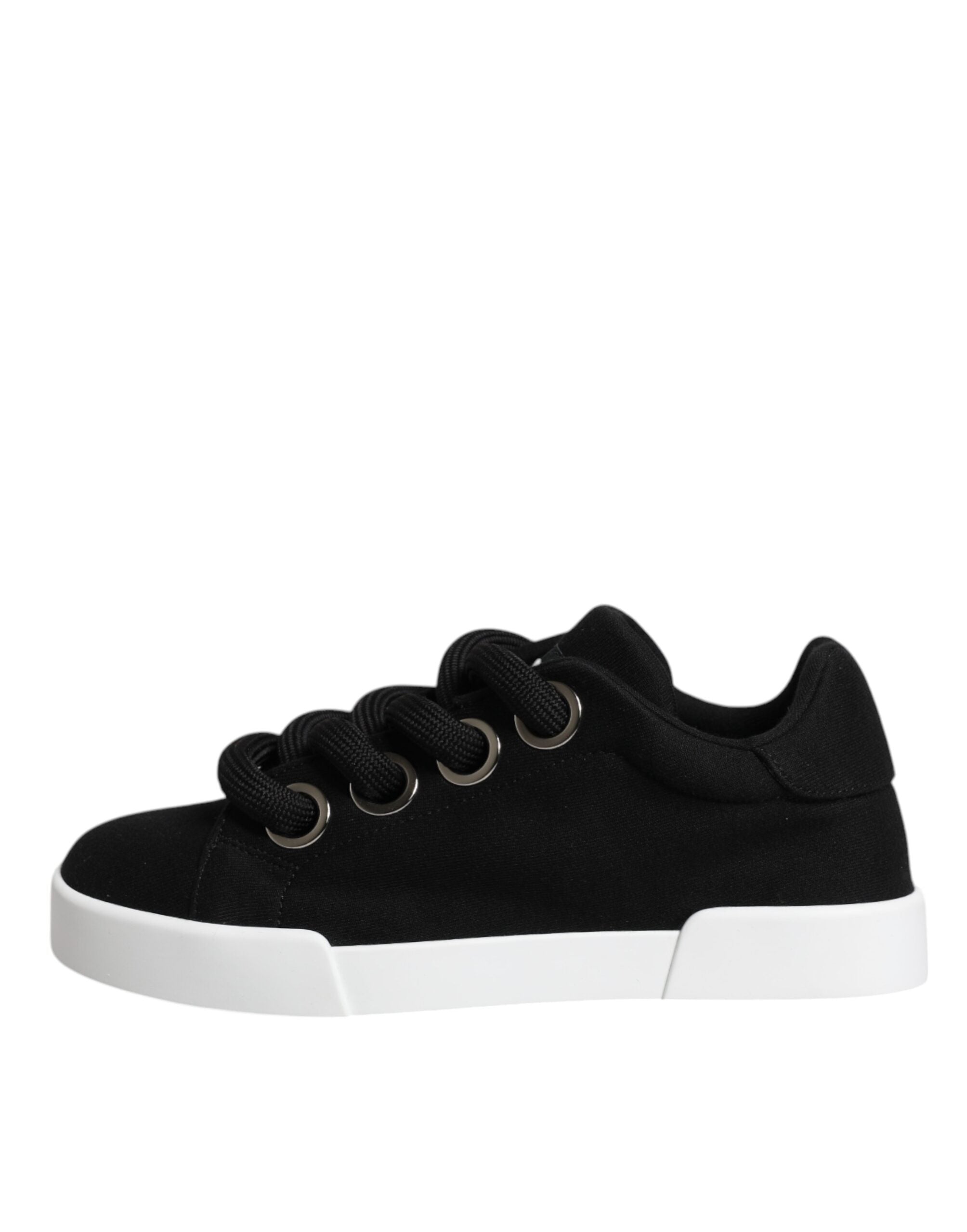 Dolce & Gabbana Black Portofino Low Top Sneakers Women's Shoes