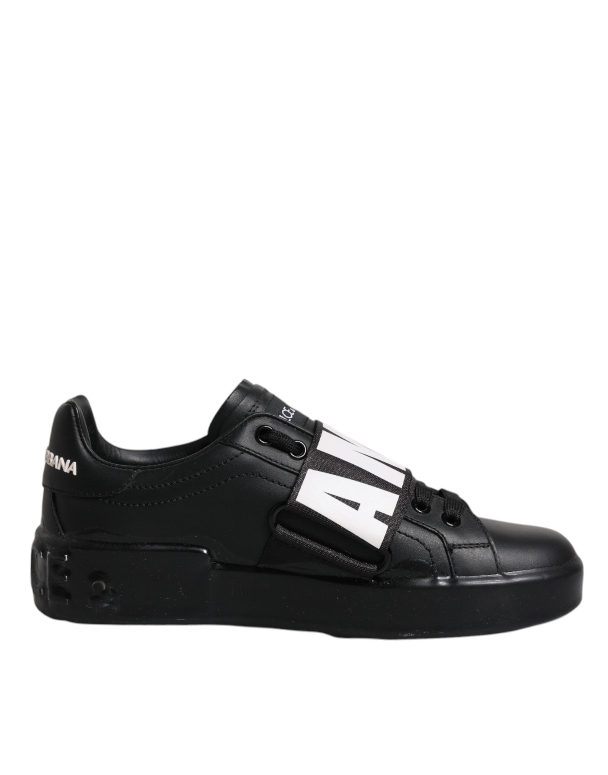 Dolce & Gabbana Black D&G AMORE Low Top Sneakers Women's Shoes