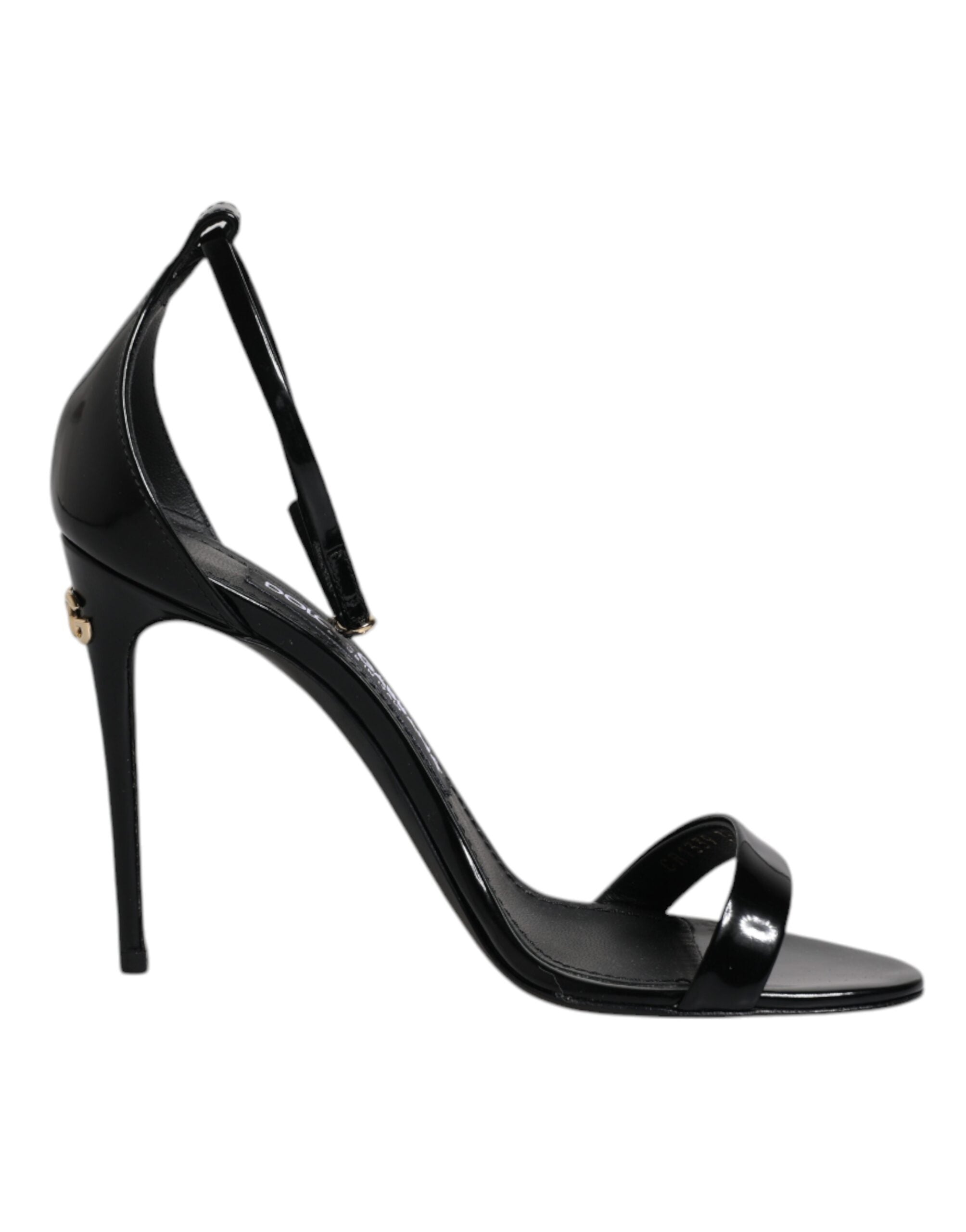 Dolce & Gabbana Black KEIRA Heels Ankle Strap Sandals Women's Shoes
