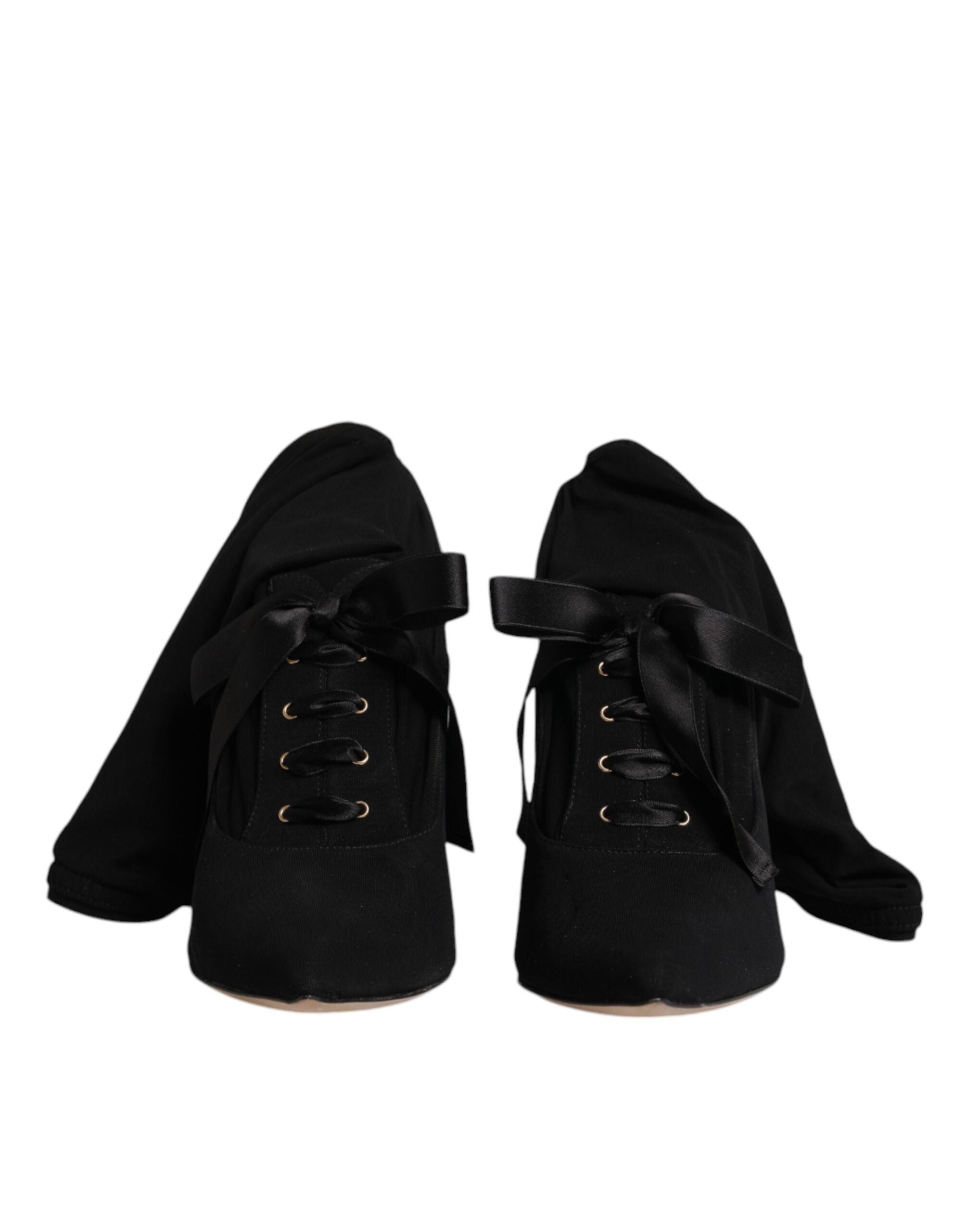 Dolce & Gabbana Black Stiletto Heels Mid Calf Boots Women's Shoes (Pre-Owned)