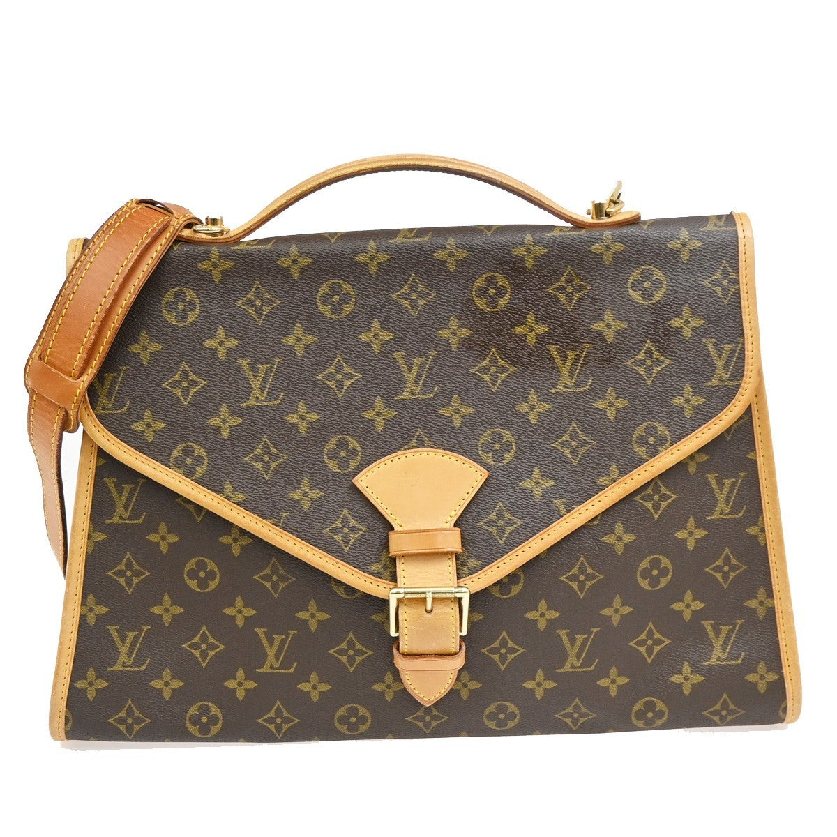Louis Vuitton Beverly Monogram Canvas Brown Canvas Briefcase Bag (Pre-Owned)