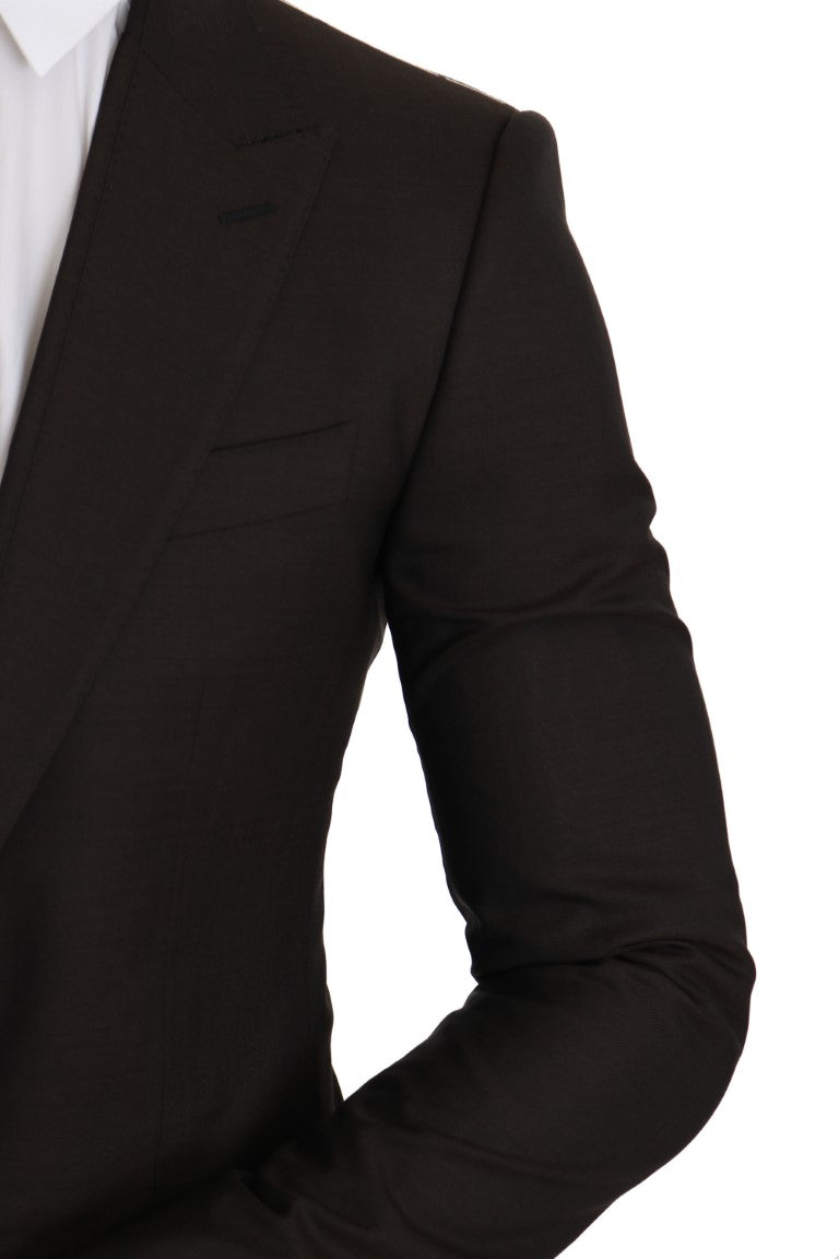 Dolce & Gabbana Brown Wool SICILIA Jacket Coat Men's Blazer