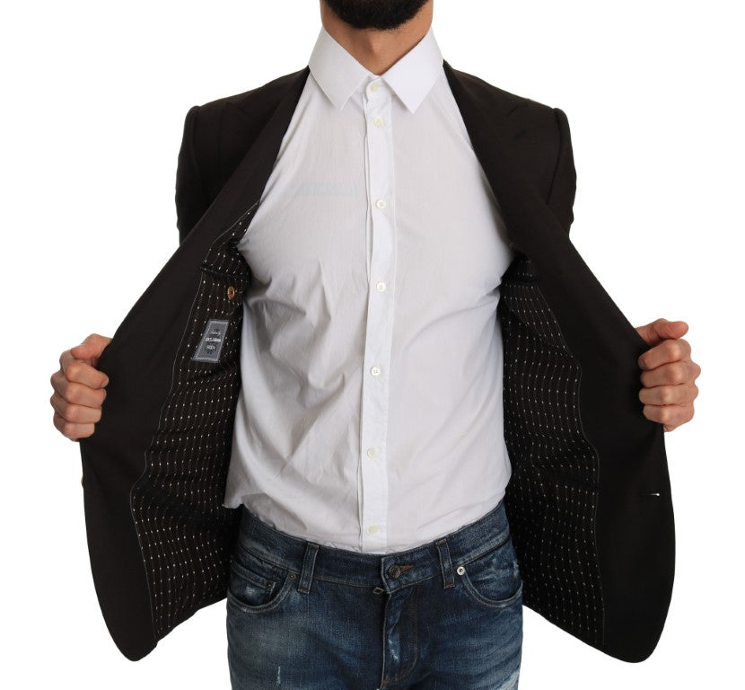 Dolce & Gabbana Brown Wool SICILIA Jacket Coat Men's Blazer