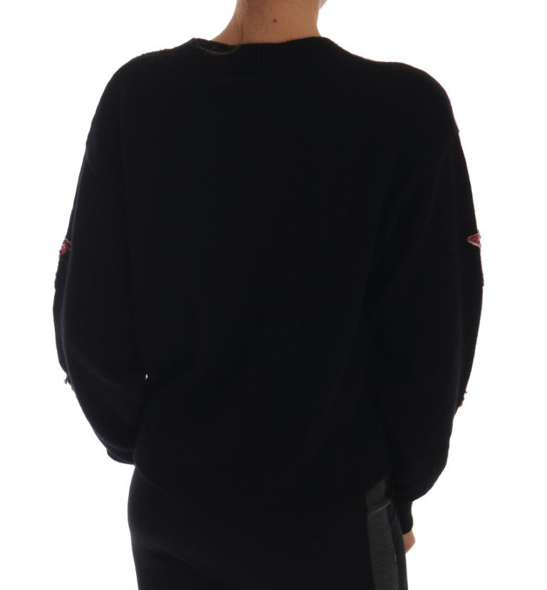 Dolce & Gabbana Fairy Tale Crystal Black Cashmere Women's Sweater