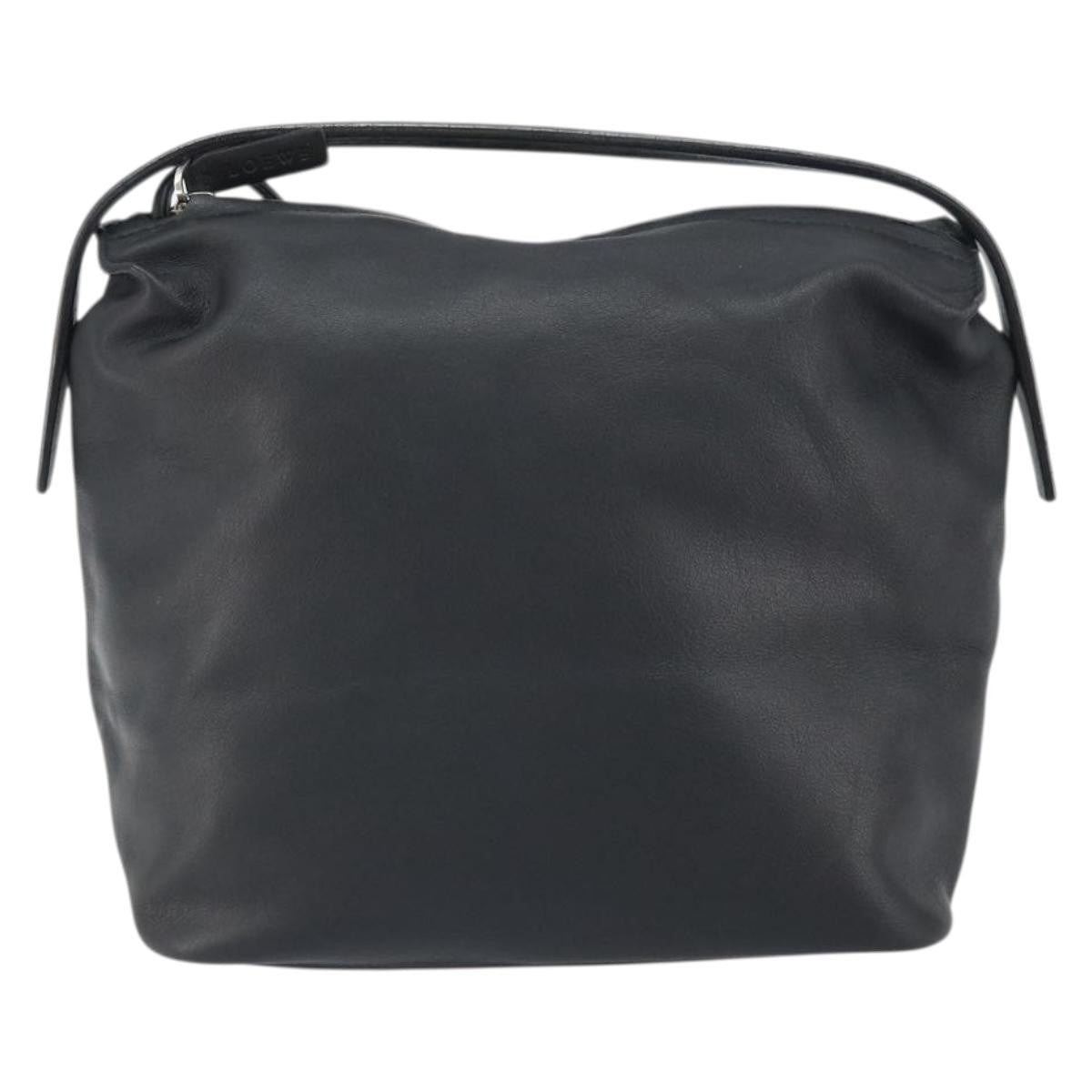 Loewe Vintage Leather Black Leather Handbag (Pre-Owned)